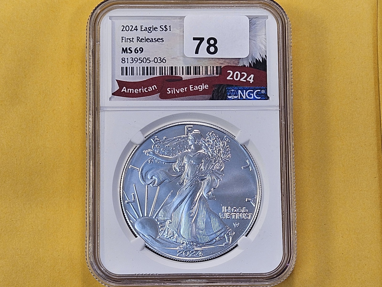 PERFECT! NGC 2024 American Silver Eagle in Mint State 69 - 2