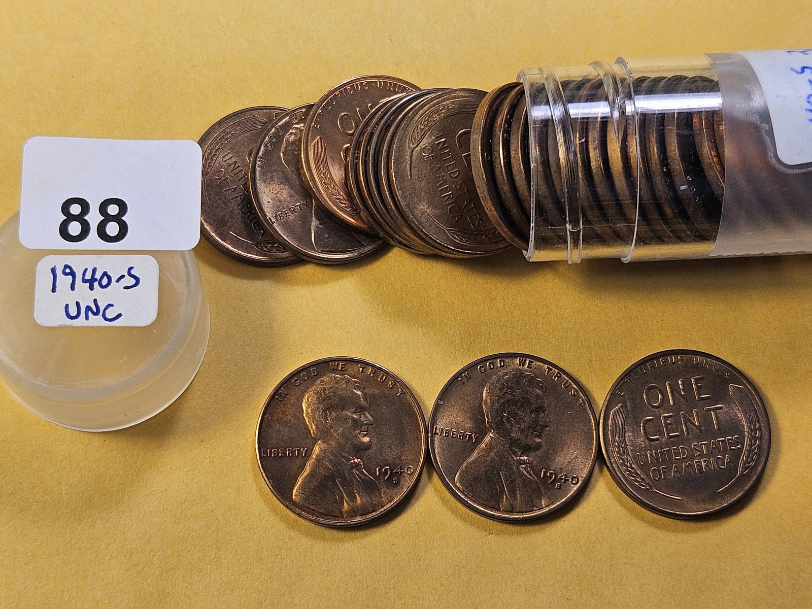 Partial Roll of Brilliant Uncirculated 1940-S Wheat Cents - 3