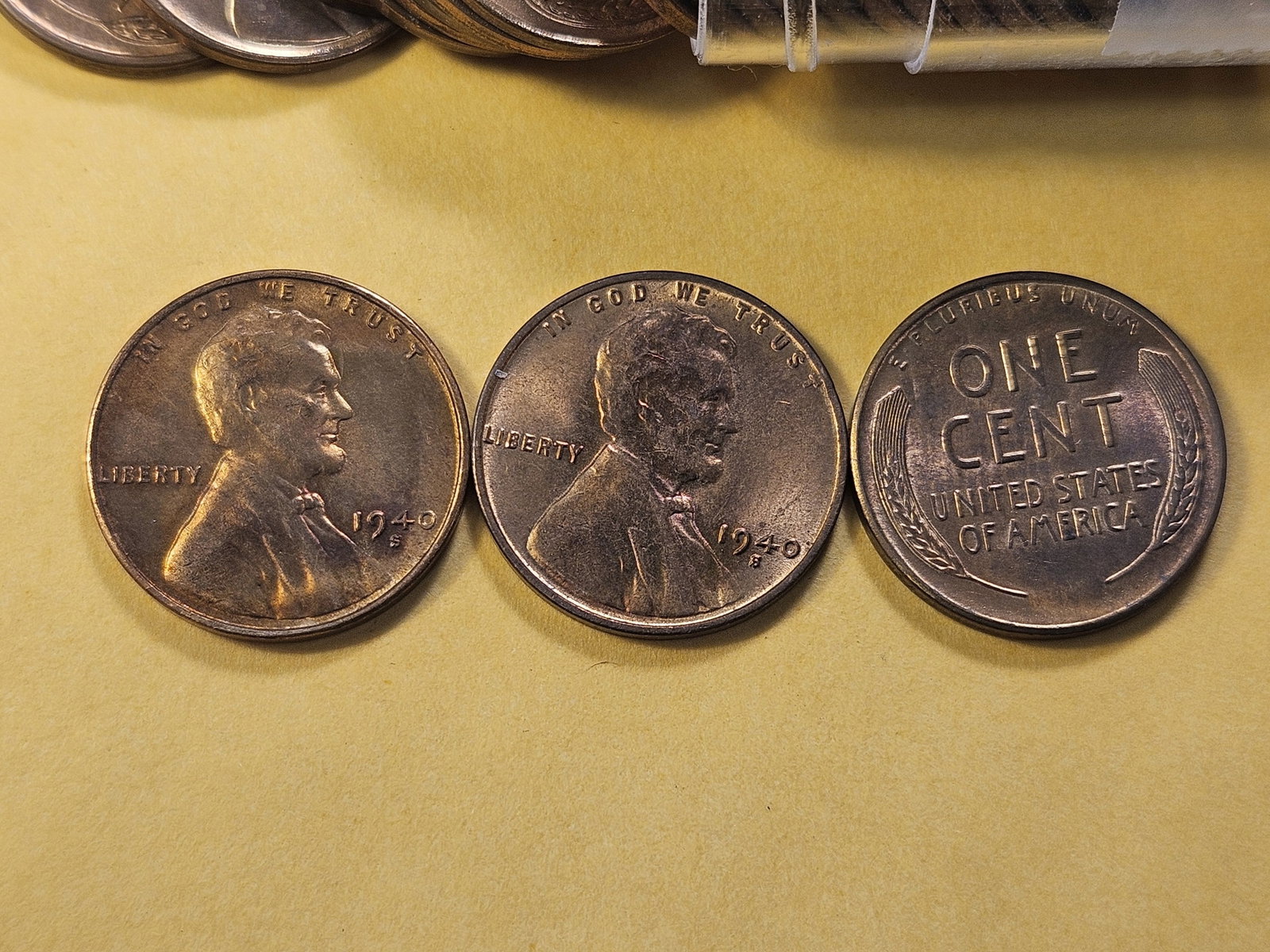 Partial Roll of Brilliant Uncirculated 1940-S Wheat Cents - 4