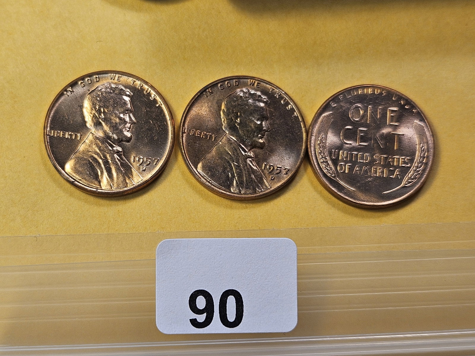 Full Roll of Brilliant Uncirculated 1957-D Wheat Cents - 4