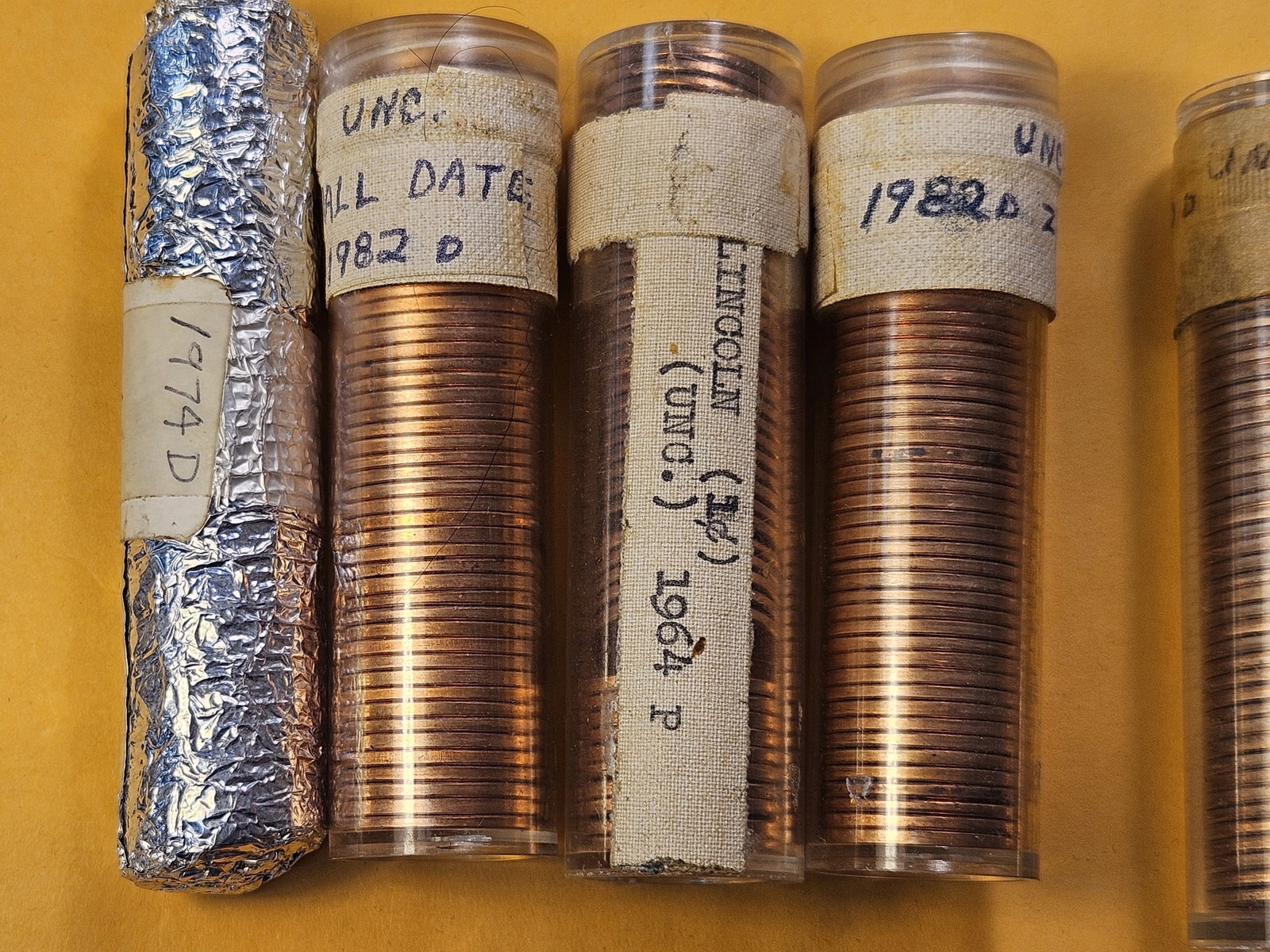 Eight Brilliant Uncirculated Full Rolls Lincoln Memorial Cents - 2