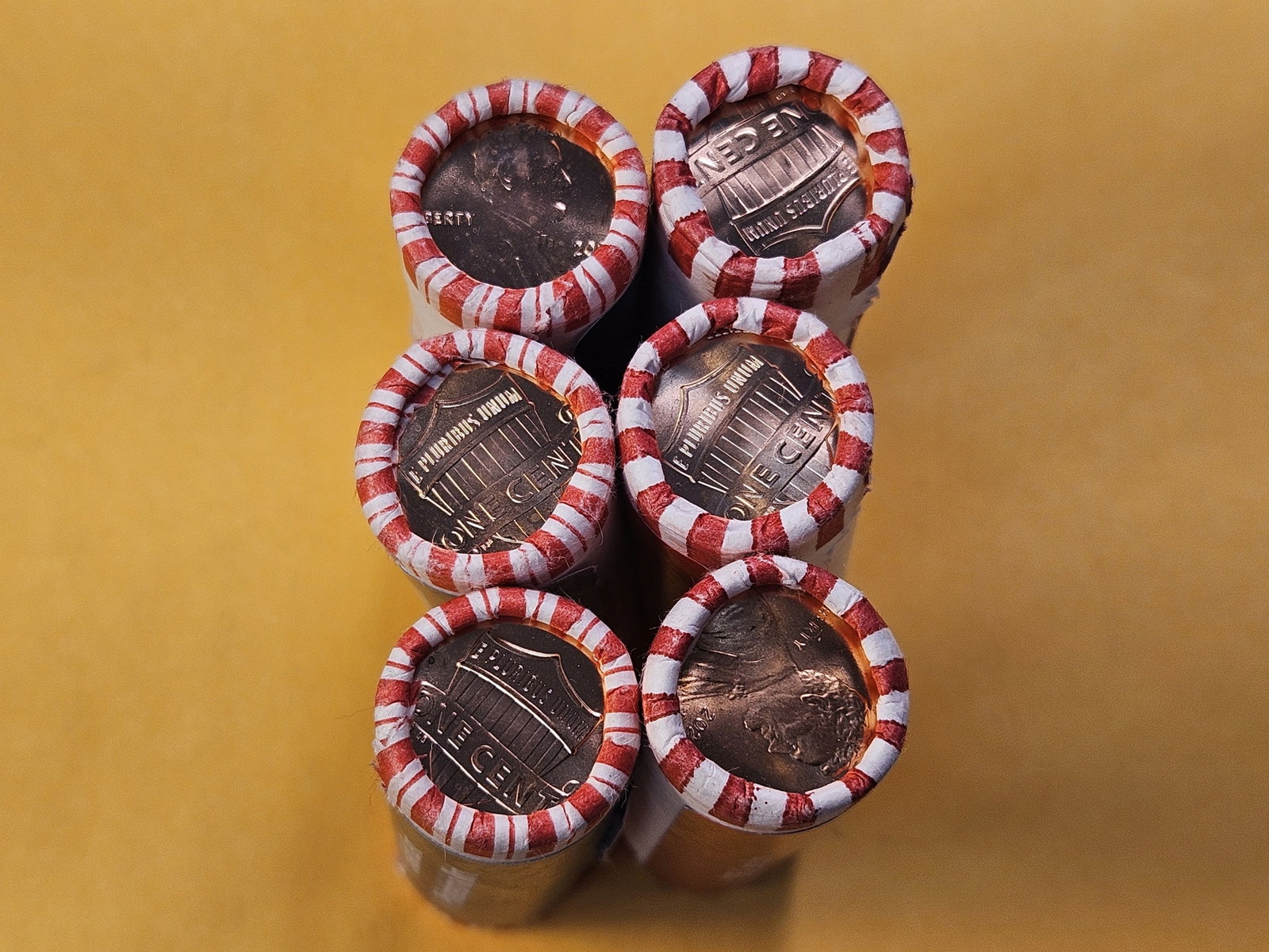 Six Bank Wrapped Rolls of 2025 Lincoln Shield Cents - 3