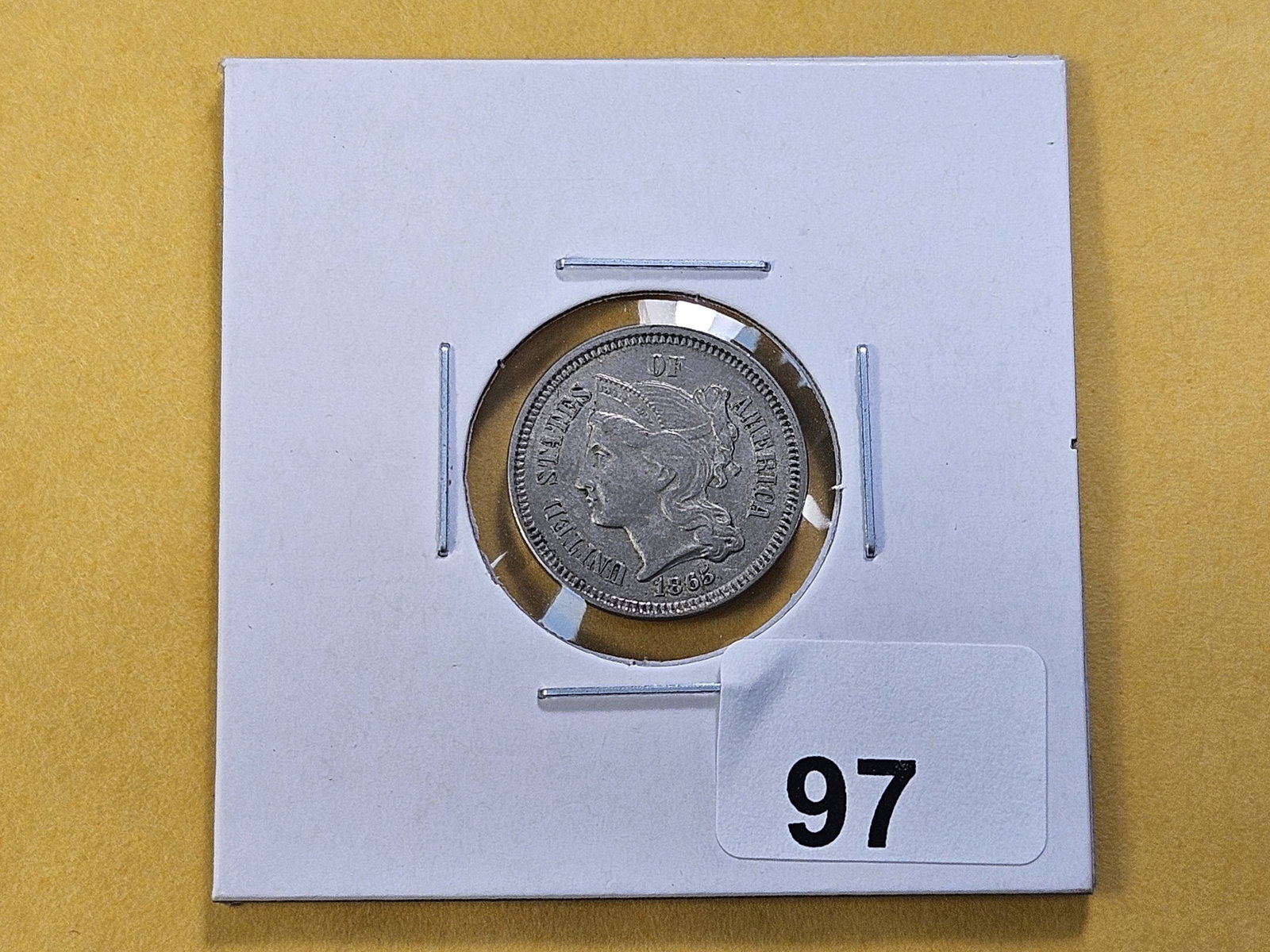 Better Grade 1865 Three Cent Nickel - 3