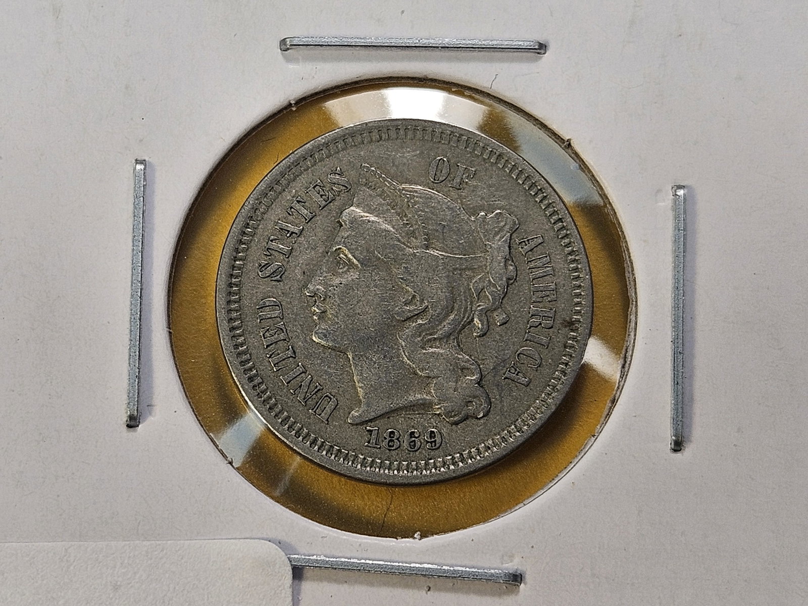 Three Circulated Three Cent Nickels - 3
