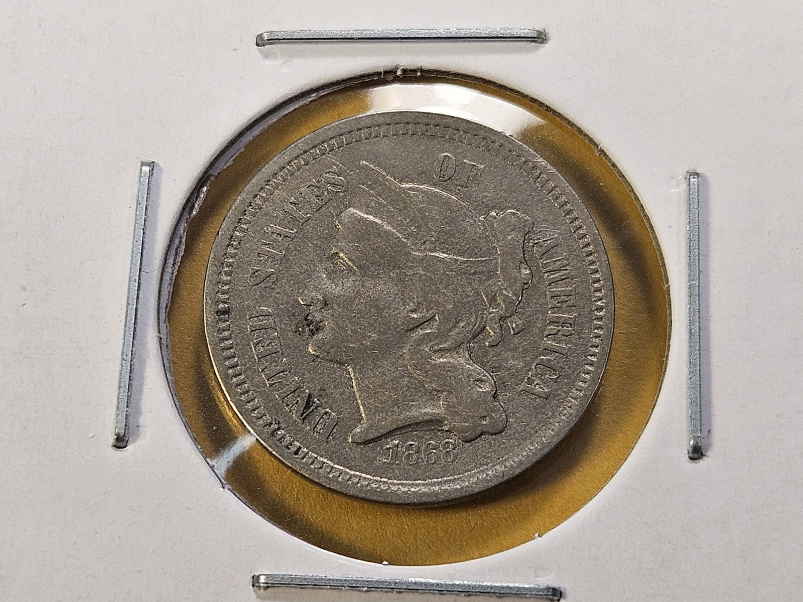 Three Circulated Three Cent Nickels - 4