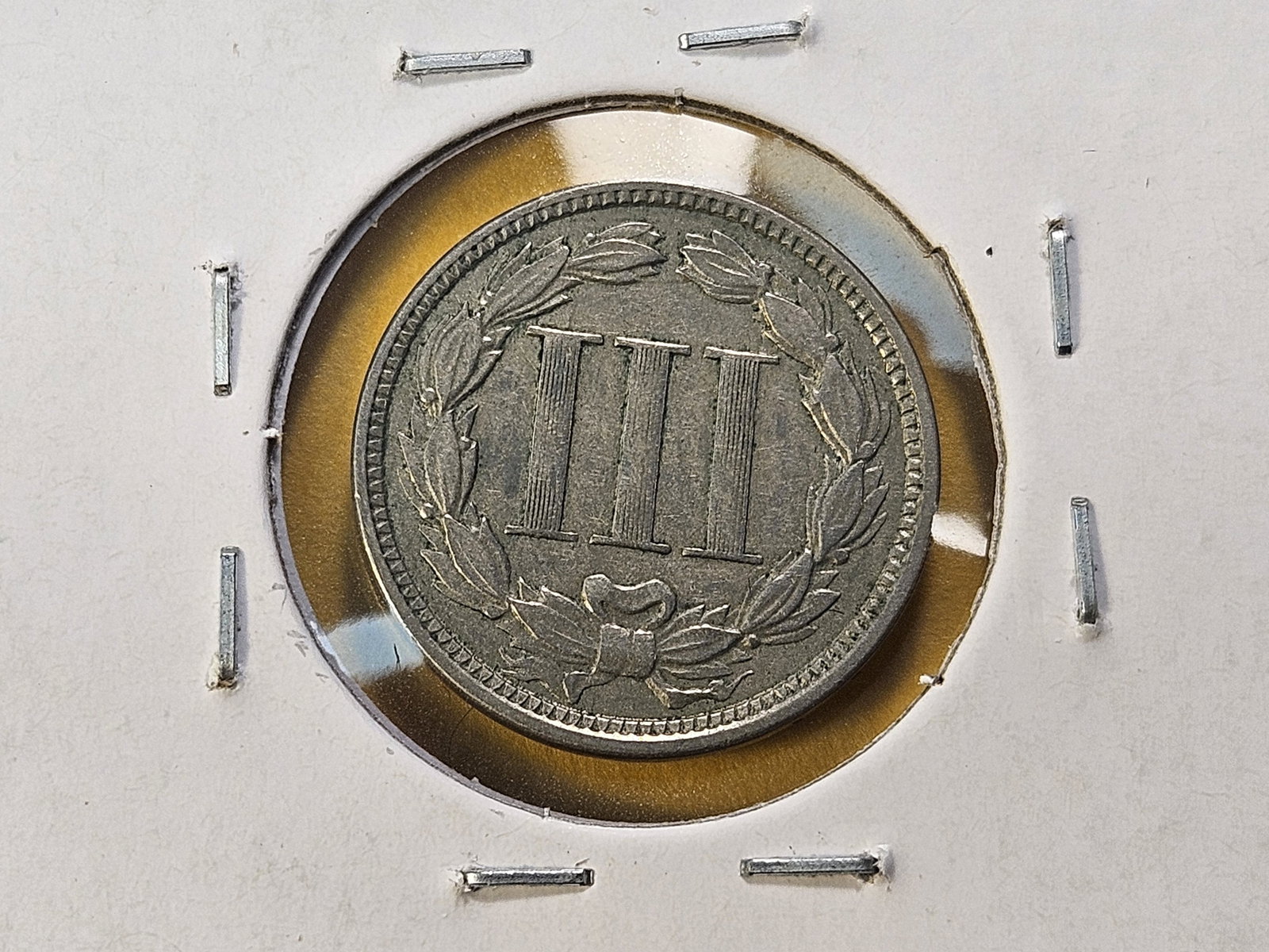 Three Circulated Three Cent Nickels - 7