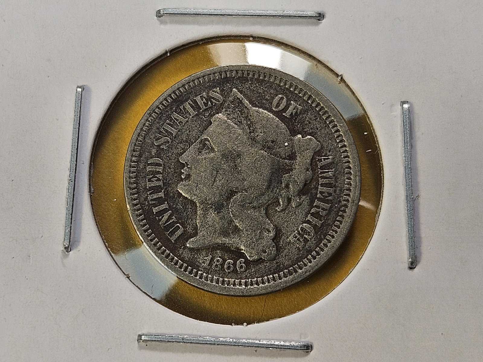 Three Circulated Three Cent Nickels - 3
