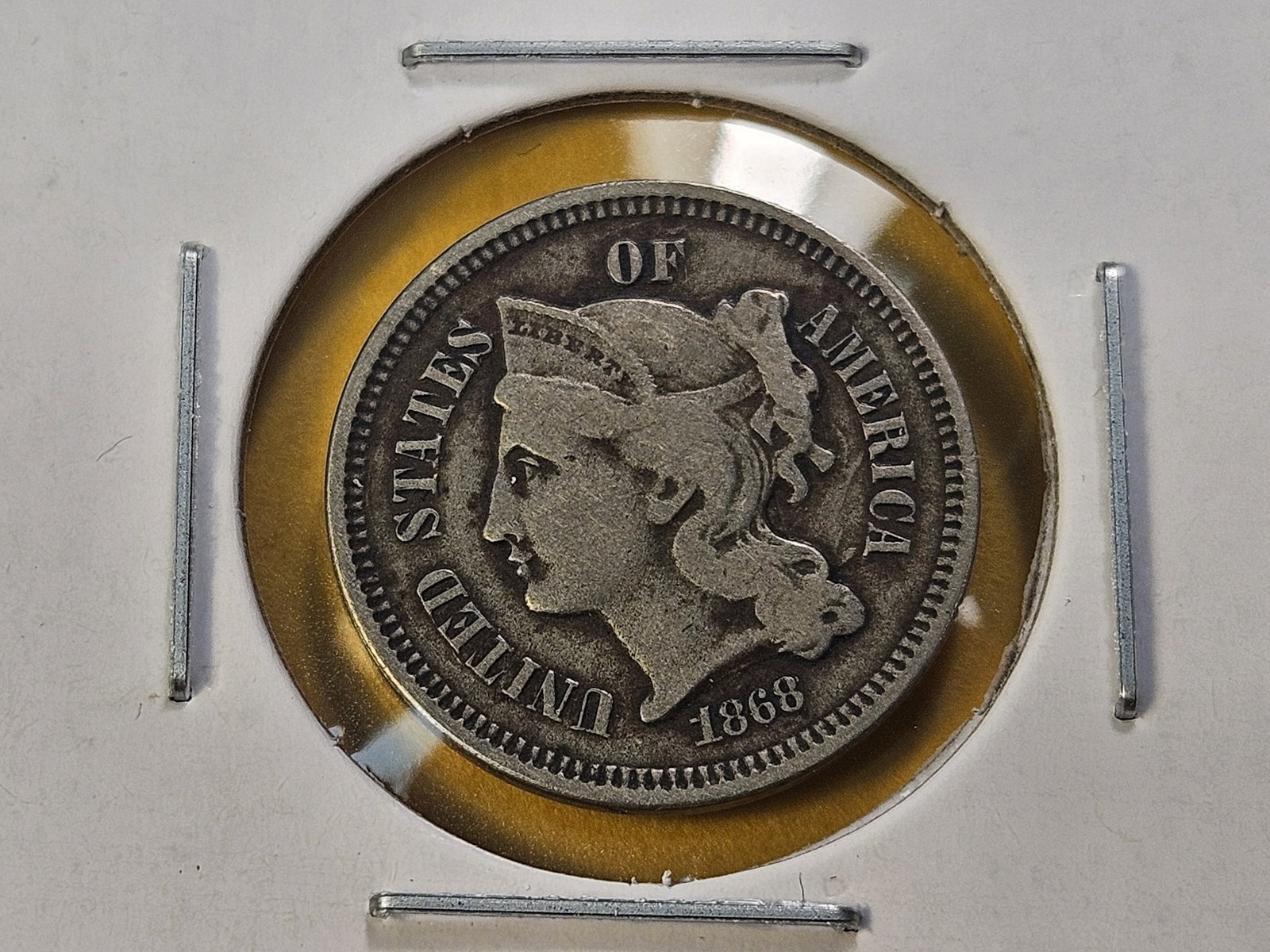 Three Circulated Three Cent Nickels - 4