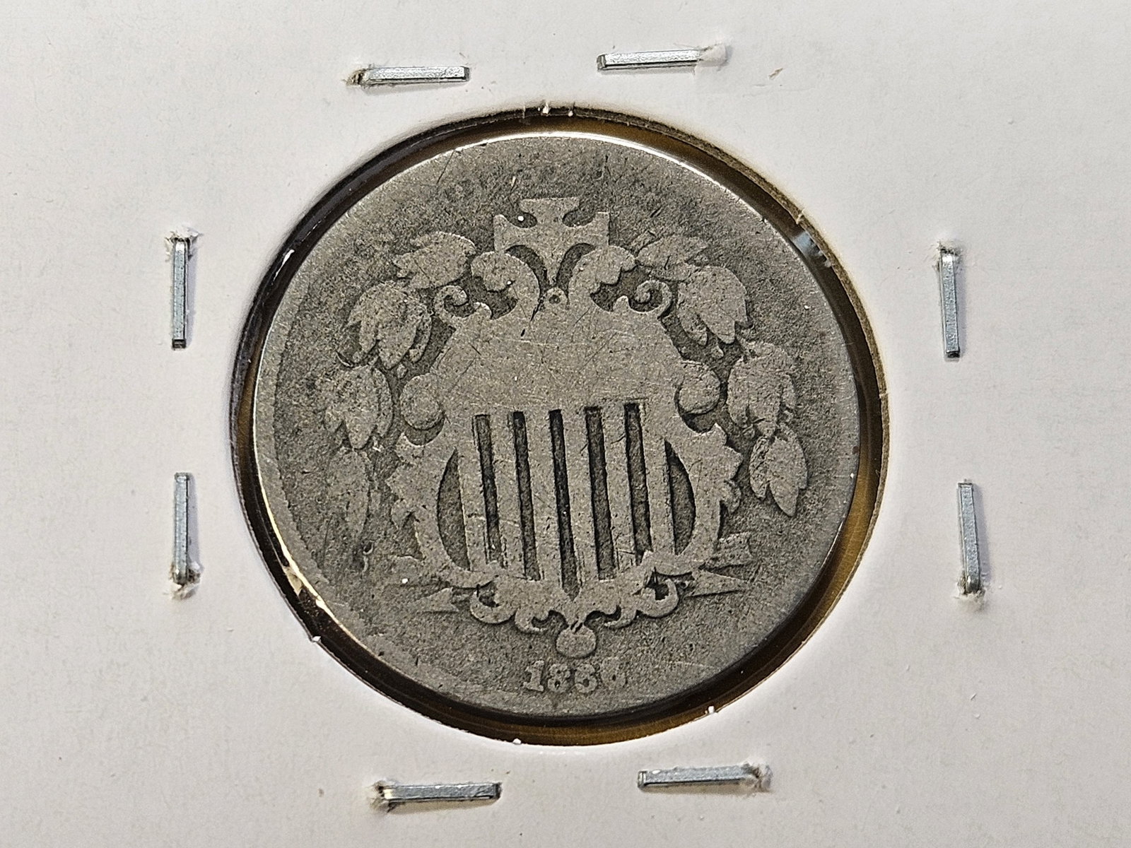 Two Circulated Five Cent Shield Nickels - 3