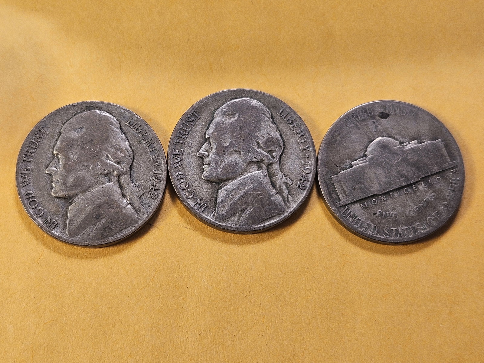 Thirty-Eight Jefferson Wartime Silver Nickels - 2