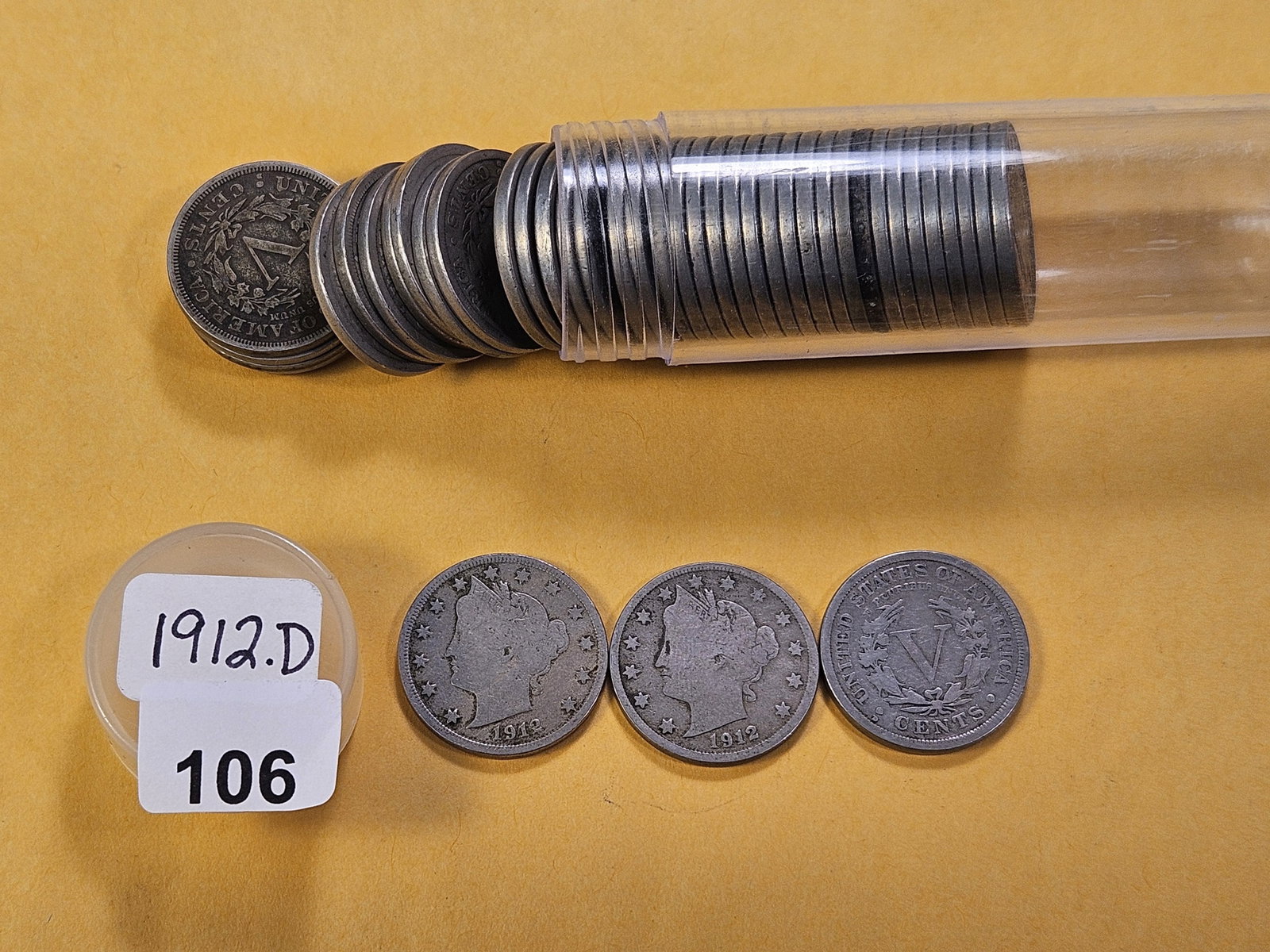 Forty Two 1912-D Liberty V Nickels - 2