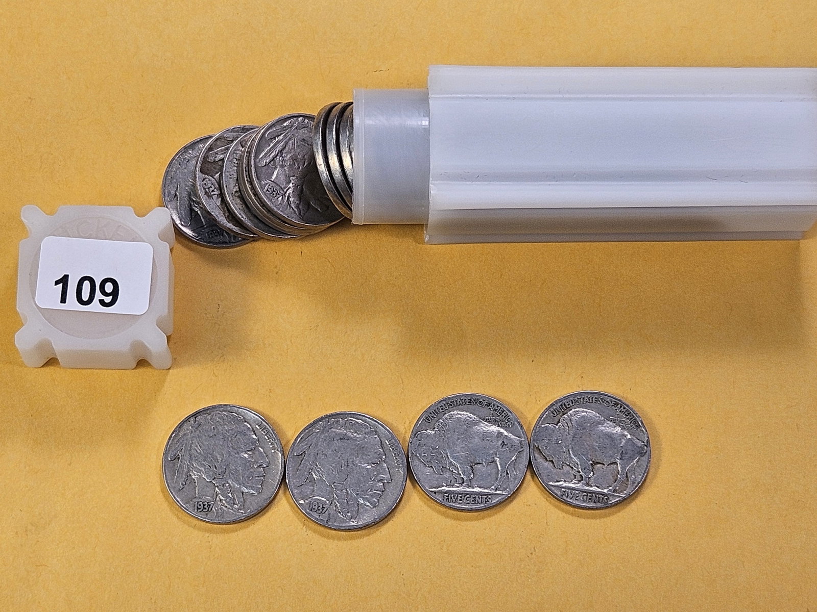 Full Roll of 1937 Buffalo Nickels - 2