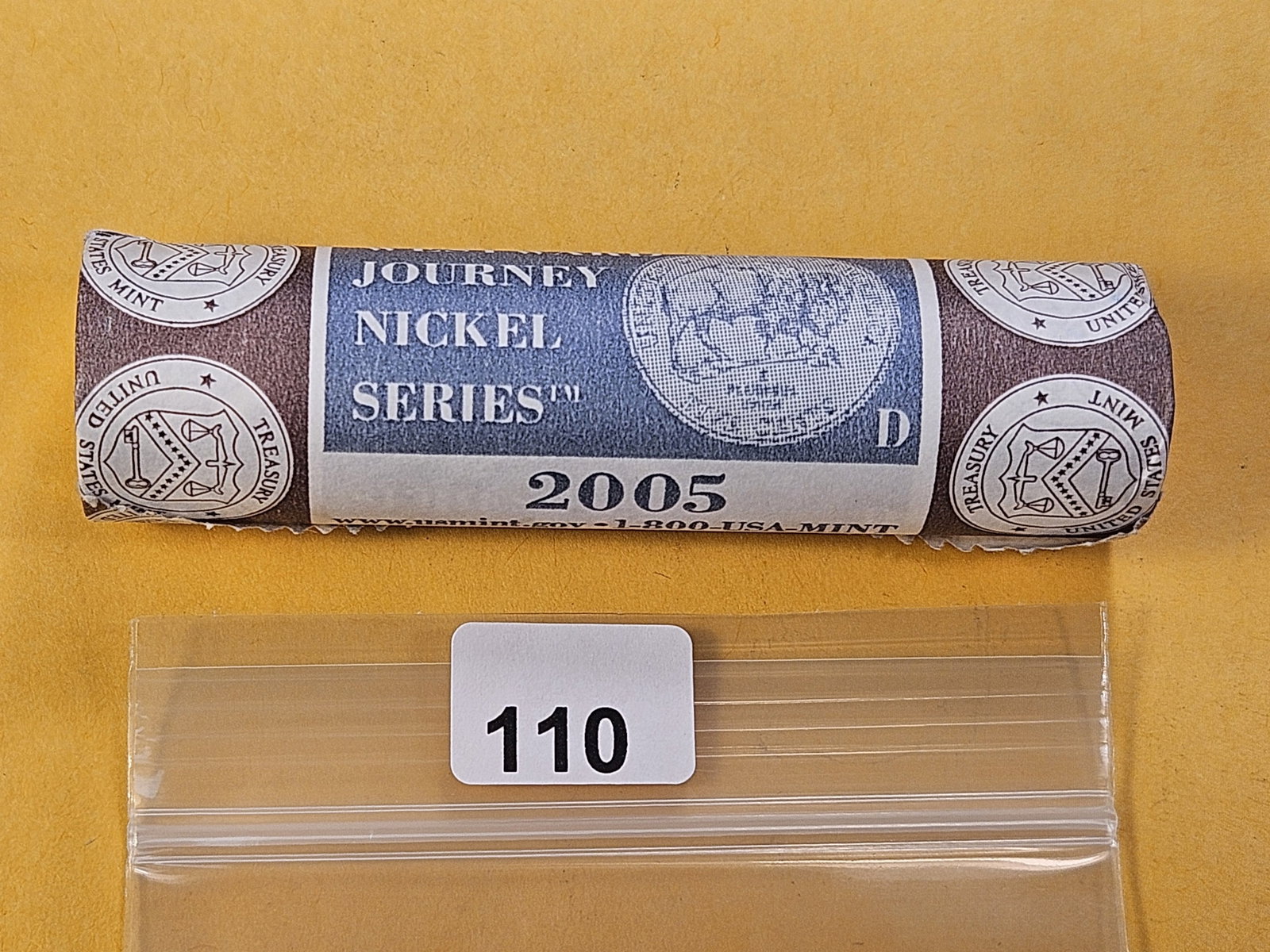 Mint Wrapped Roll of 2005-D Jefferson Nickels: Brilliant Uncirculated Full Roll! From the US Mint