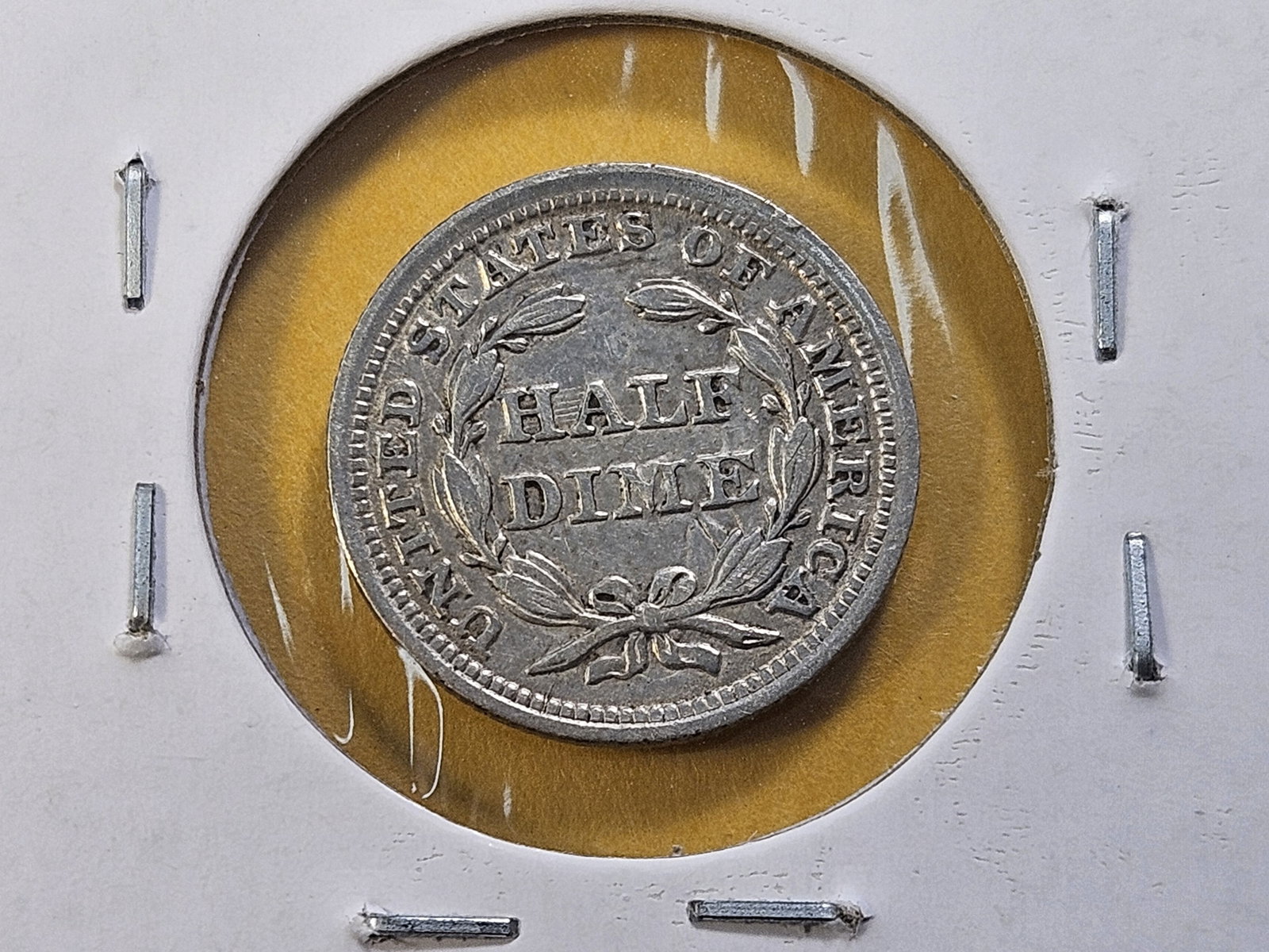 Better Grade 1855 Arrows Seated Liberty Silver Half Dime - 5