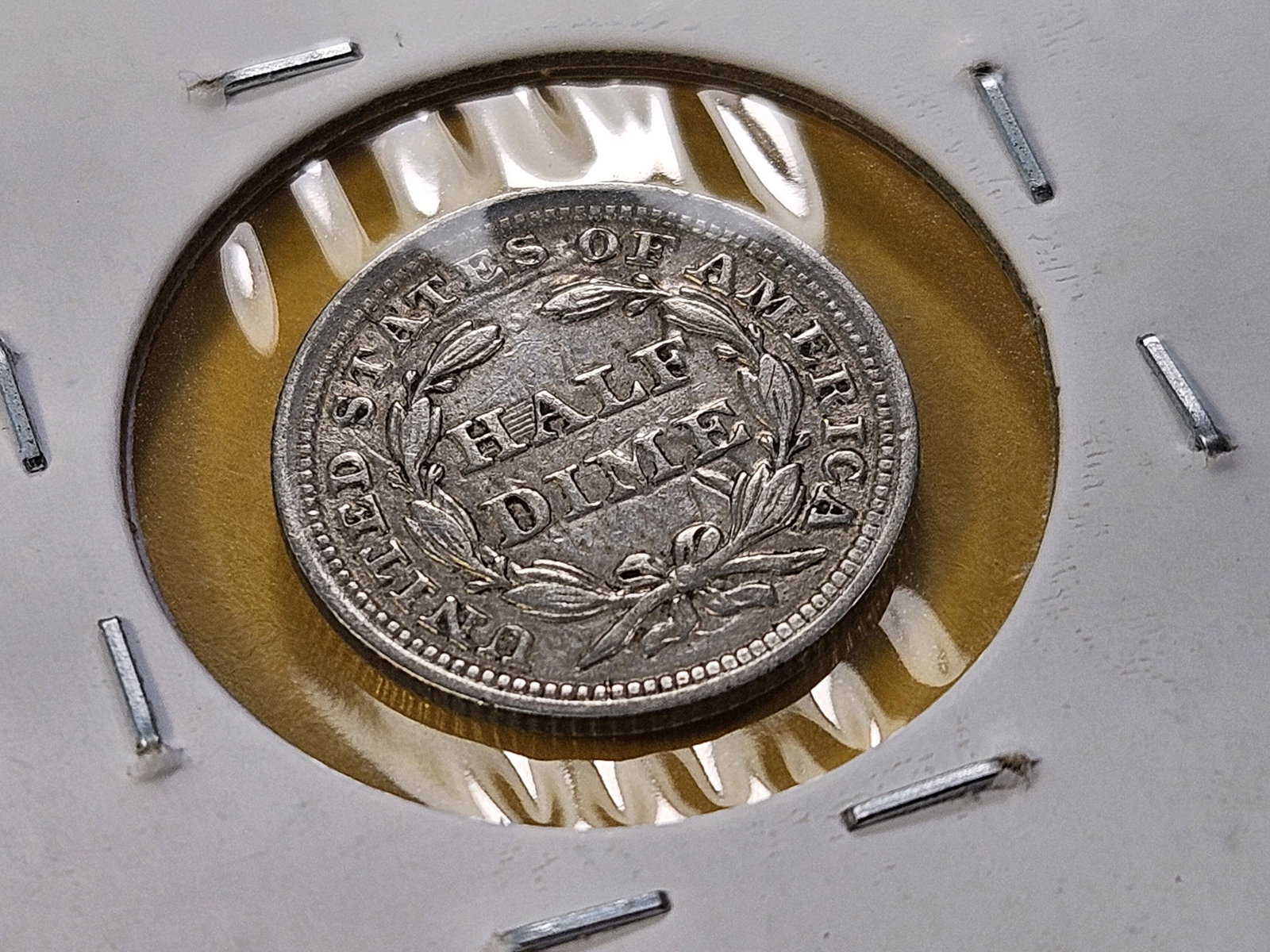 Better Grade 1855 Arrows Seated Liberty Silver Half Dime - 6