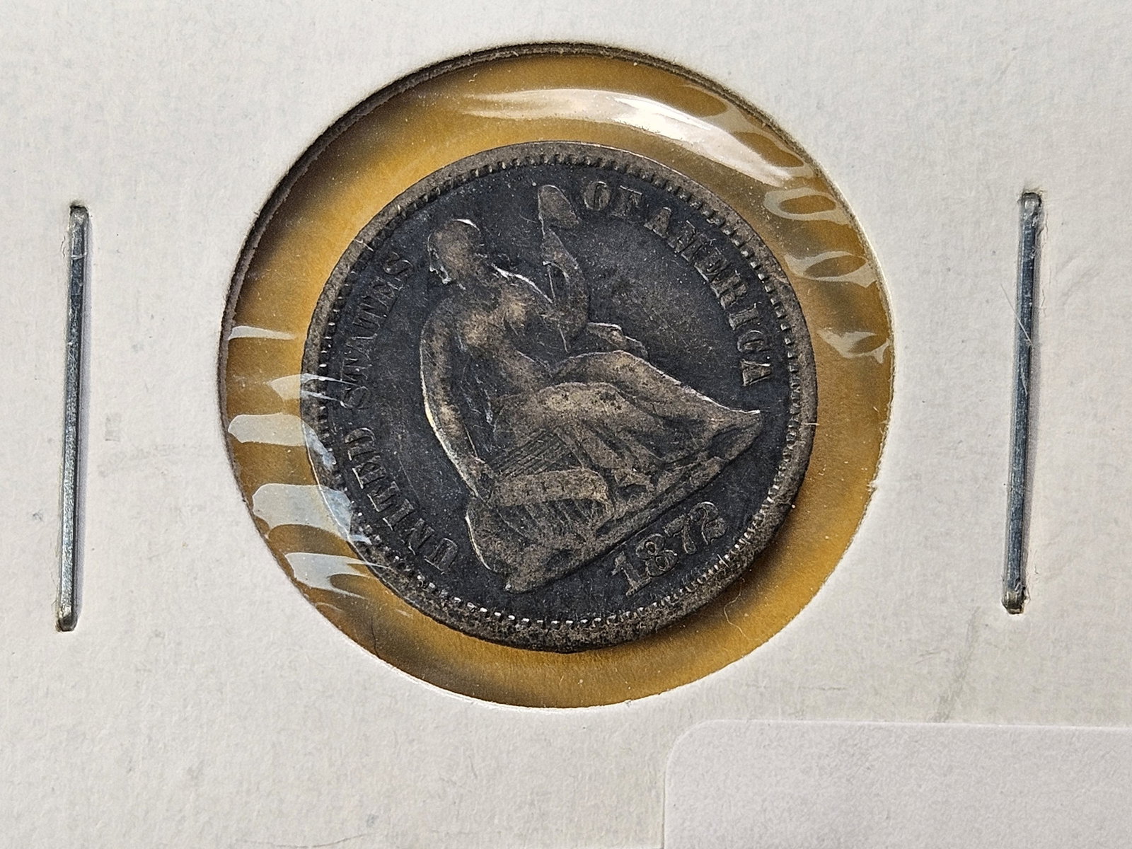1872 Seated Liberty Silver Half Dime: Circulated