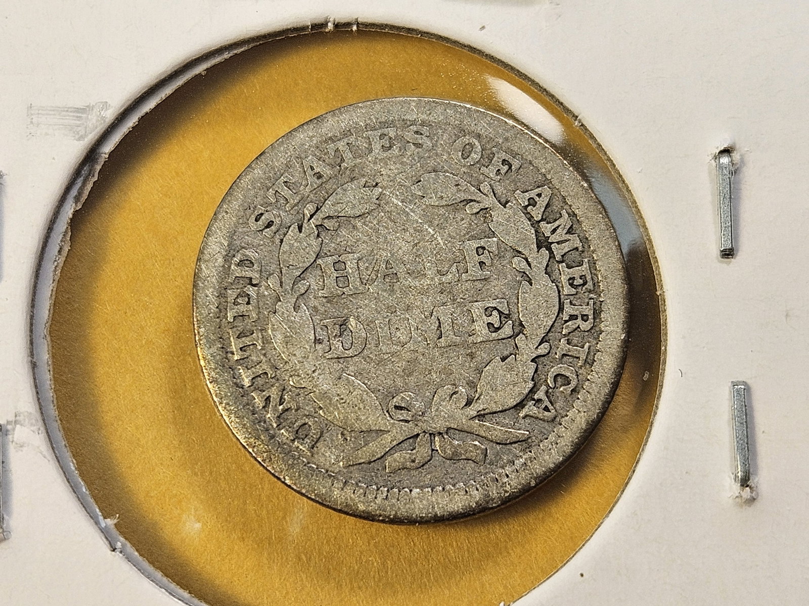 Two Circulated Seated Liberty Silver Half Dimes - 5