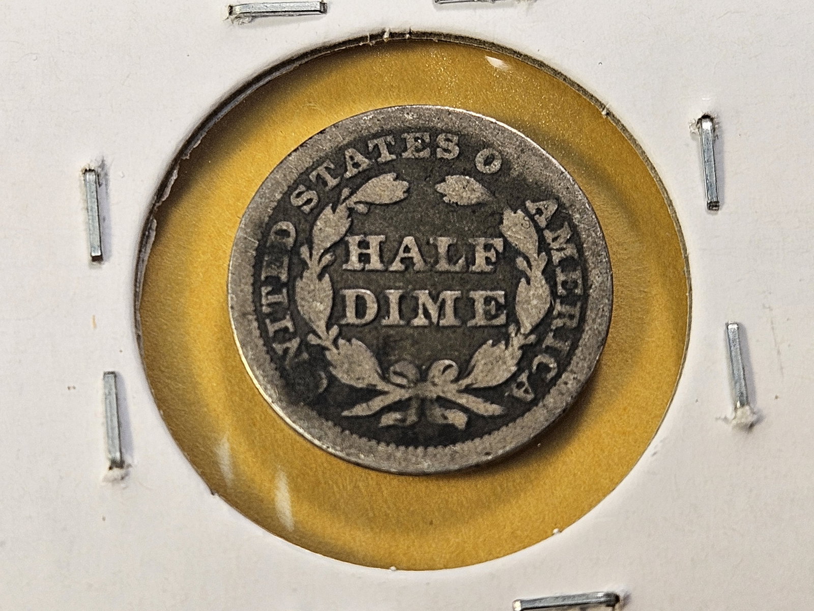 Two Circulated Seated Liberty Silver Half Dimes - 6