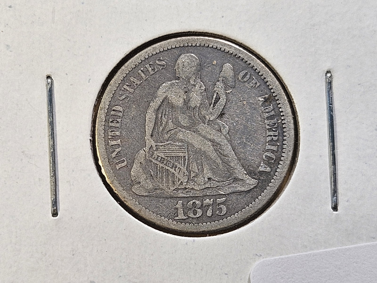 Two Circulated Seated Liberty Silver Dimes - 2