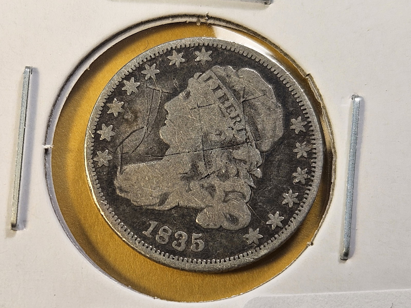 Two Circulated Bust Silver Dimes - 2