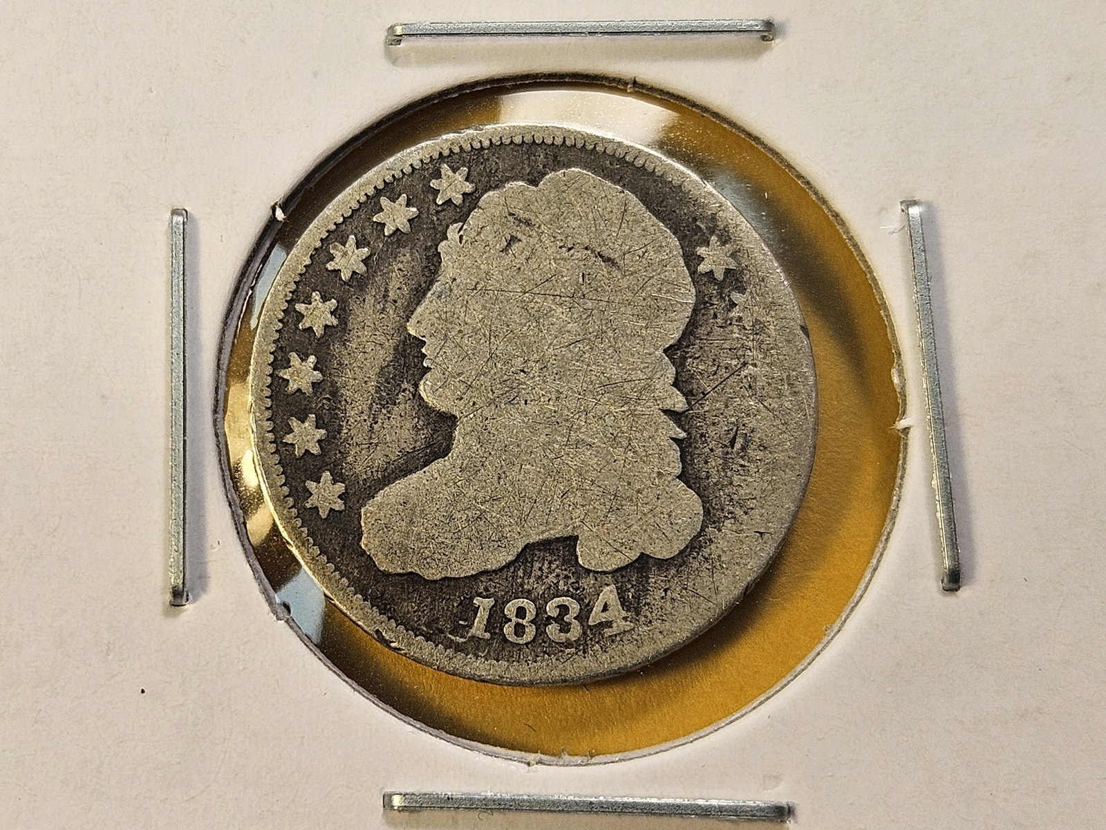 Two Circulated Bust Silver Dimes - 3