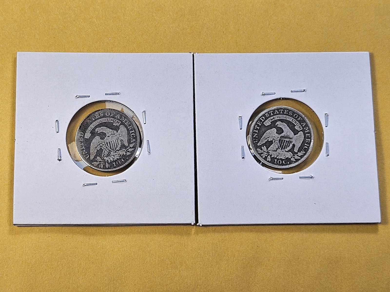 Two Circulated Bust Silver Dimes - 4