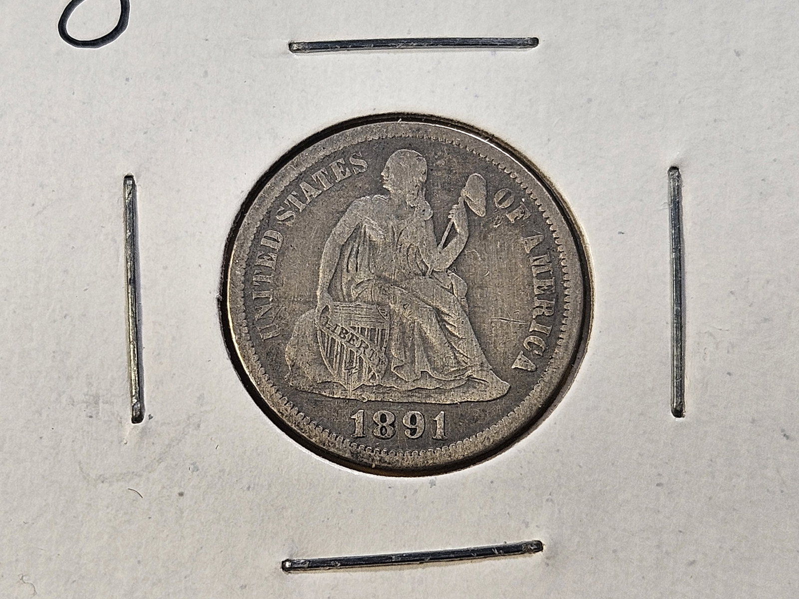 Three Circulated Seated Liberty Silver Dimes - 4