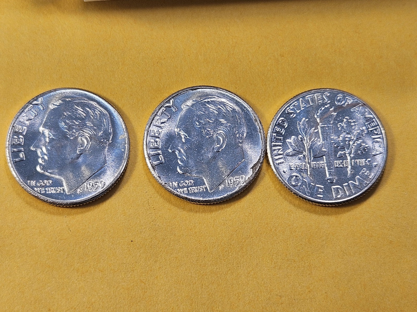 BU Full Roll of 1959 Roosevelt Silver Dimes - 3