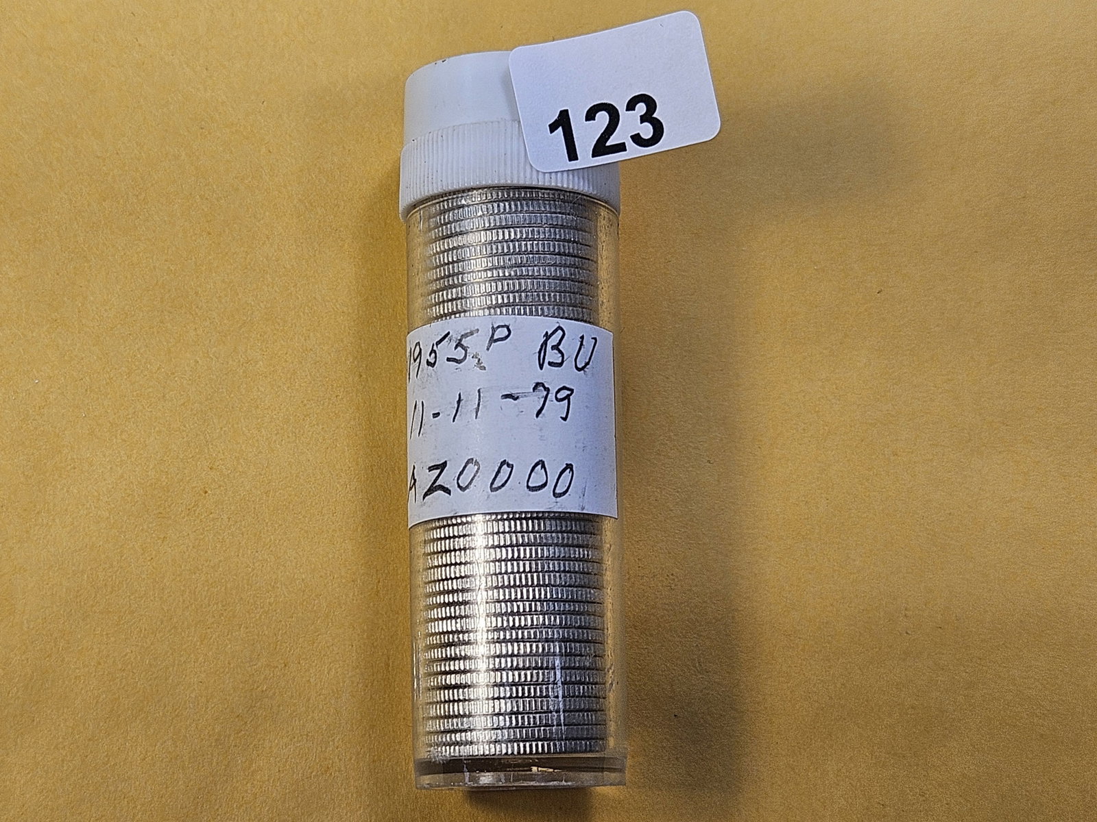 BU Full Roll of 1955 Roosevelt Silver Dimes: Brilliant Uncirculated Full Roll! Fifty Silver Dimes