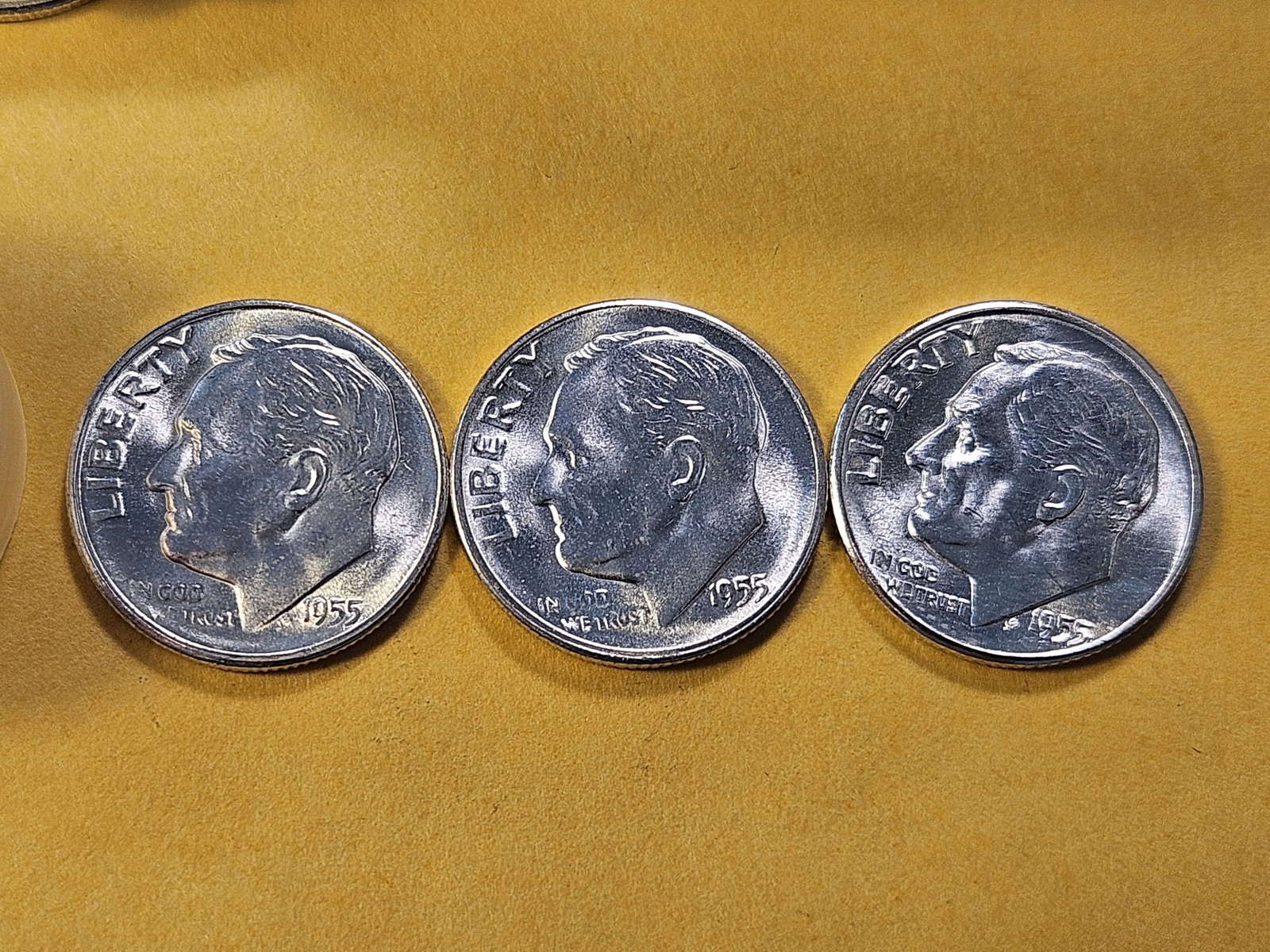 BU Full Roll of 1955-S Roosevelt Silver Dimes - 3