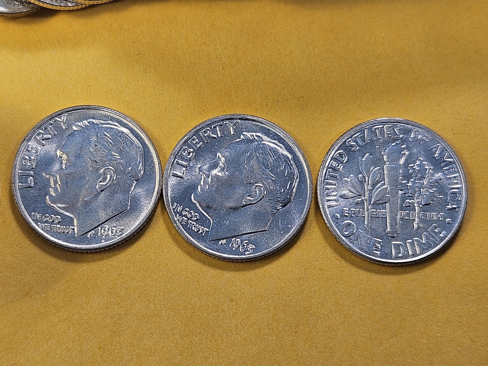 BU Full Roll of 1963 Roosevelt Silver Dimes - 3