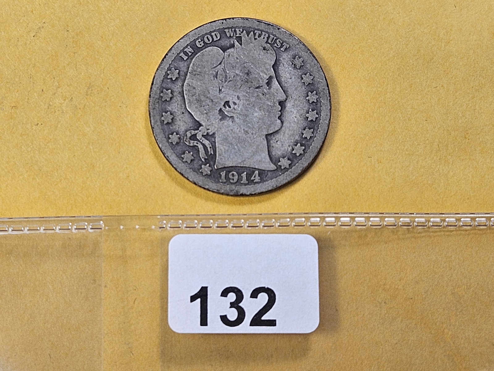 Better Date 1914-S Barber Silver Quarter - 2