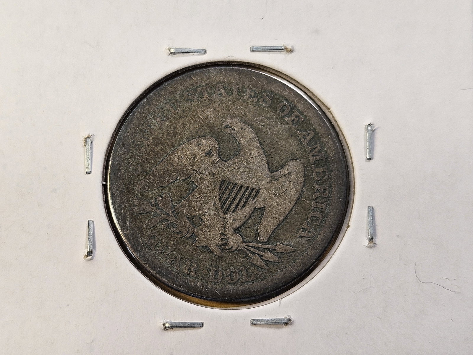 Two Circulated Seated Liberty Silver Quarters - 5