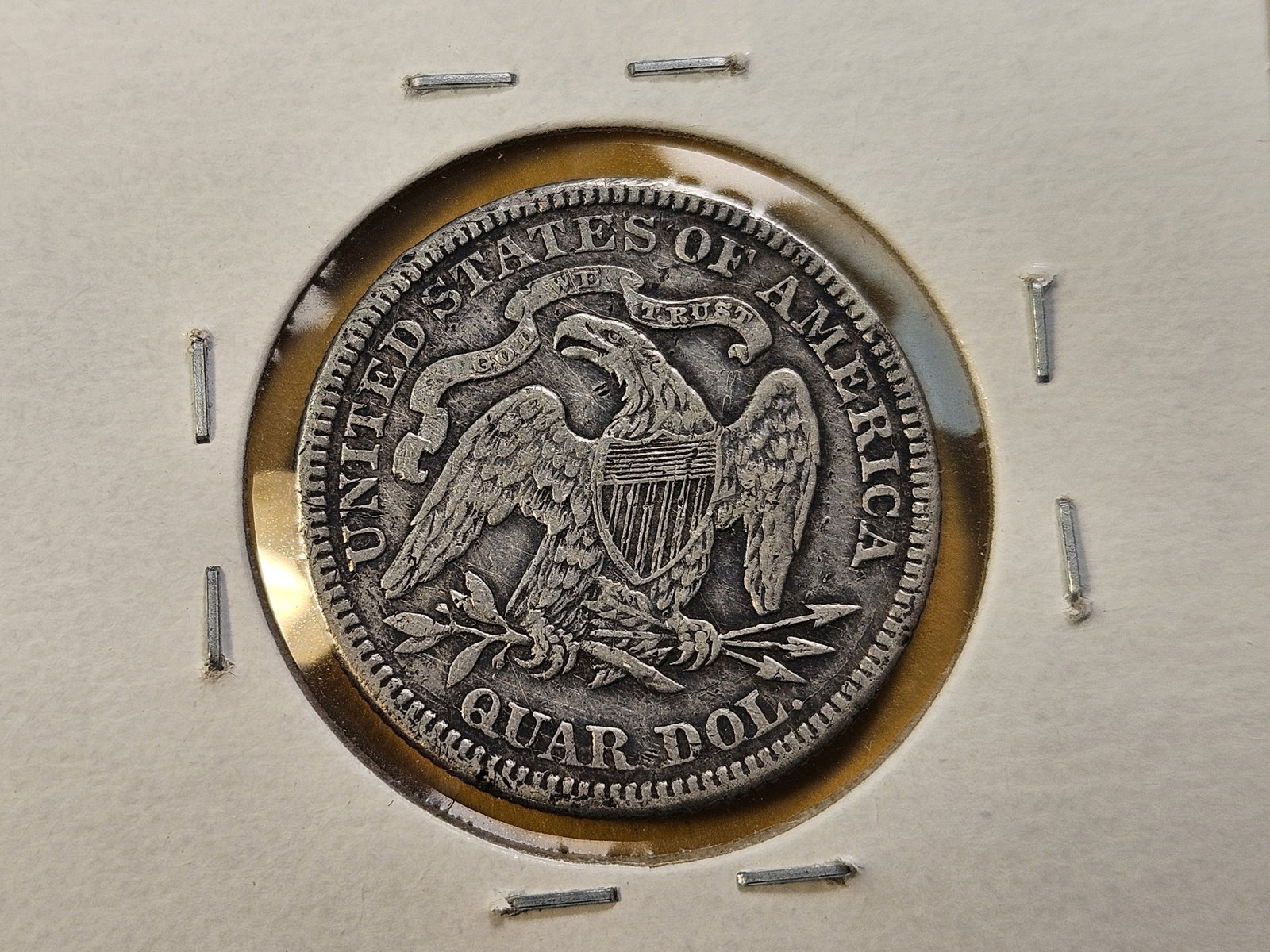 Two Circulated Seated Liberty Silver Quarters - 6