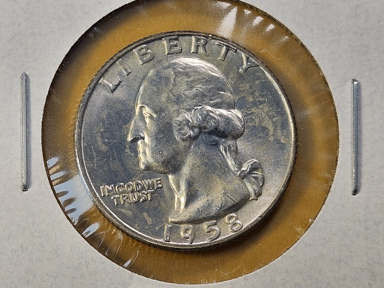 Five Brilliant Uncirculated 1958-D Washington Silver Quarters - 6