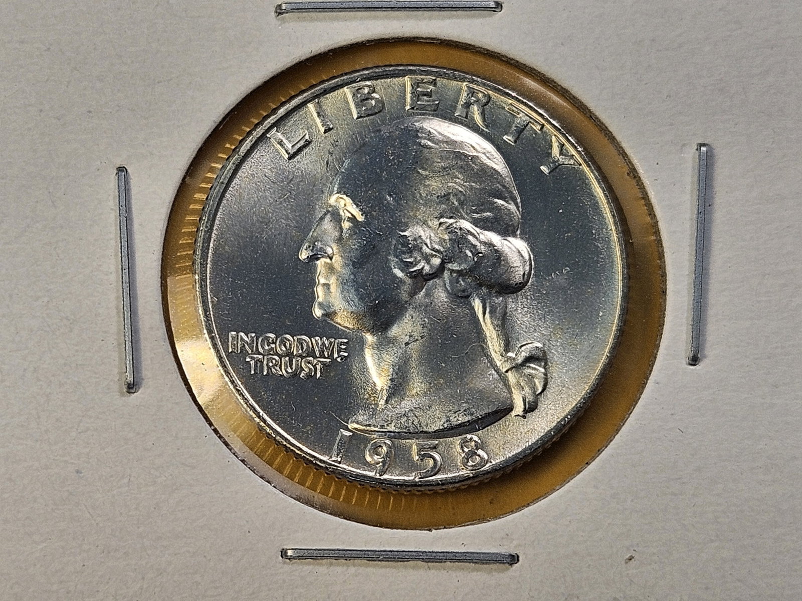 Five Brilliant Uncirculated Washington Silver Quarters - 3