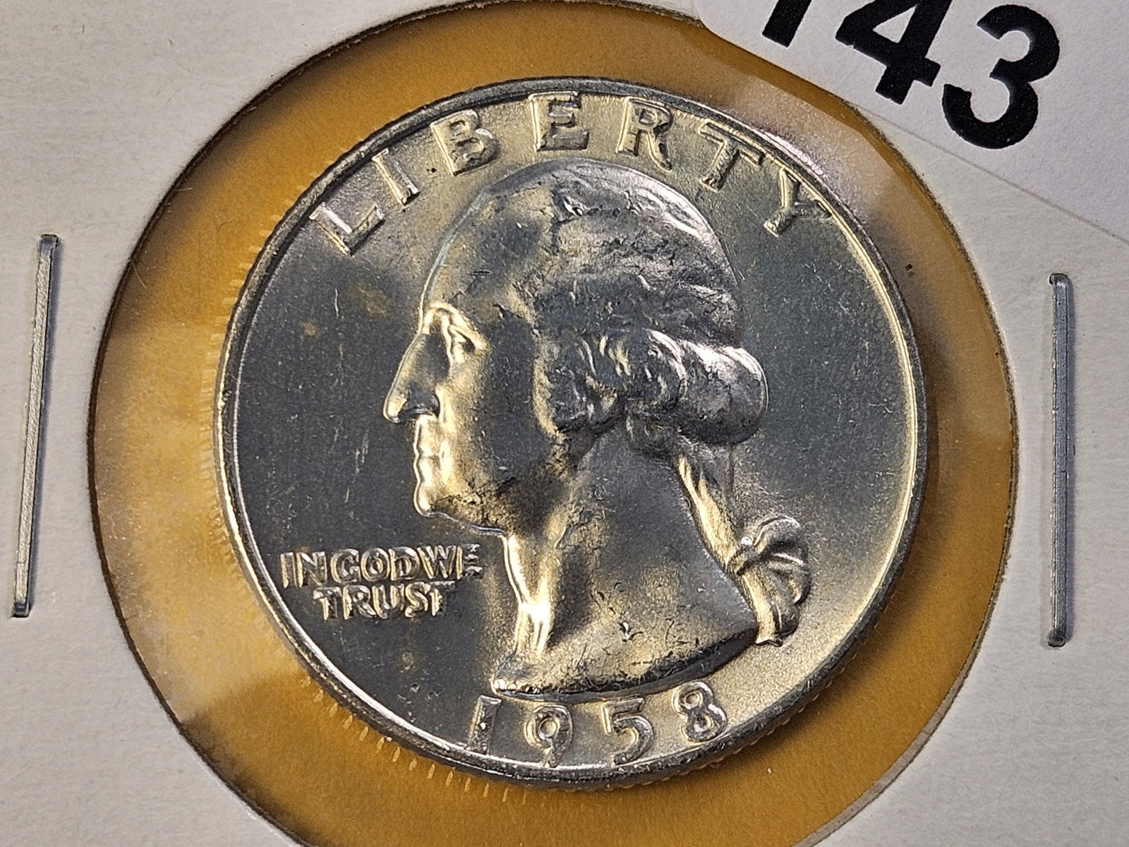 Five Brilliant Uncirculated Washington Silver Quarters - 2