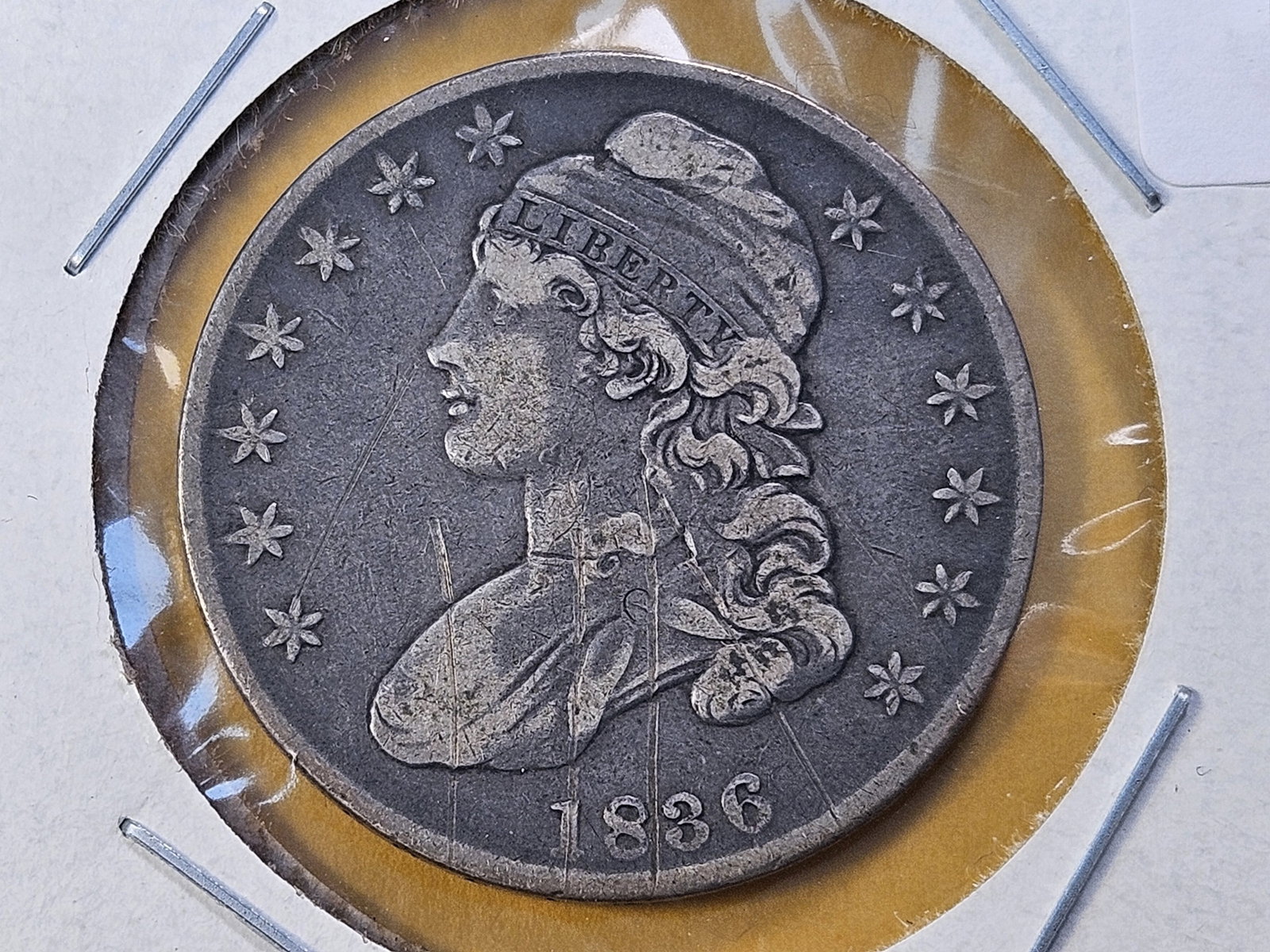 1836 Capped Bust Silver Half Dollar: Circulated
