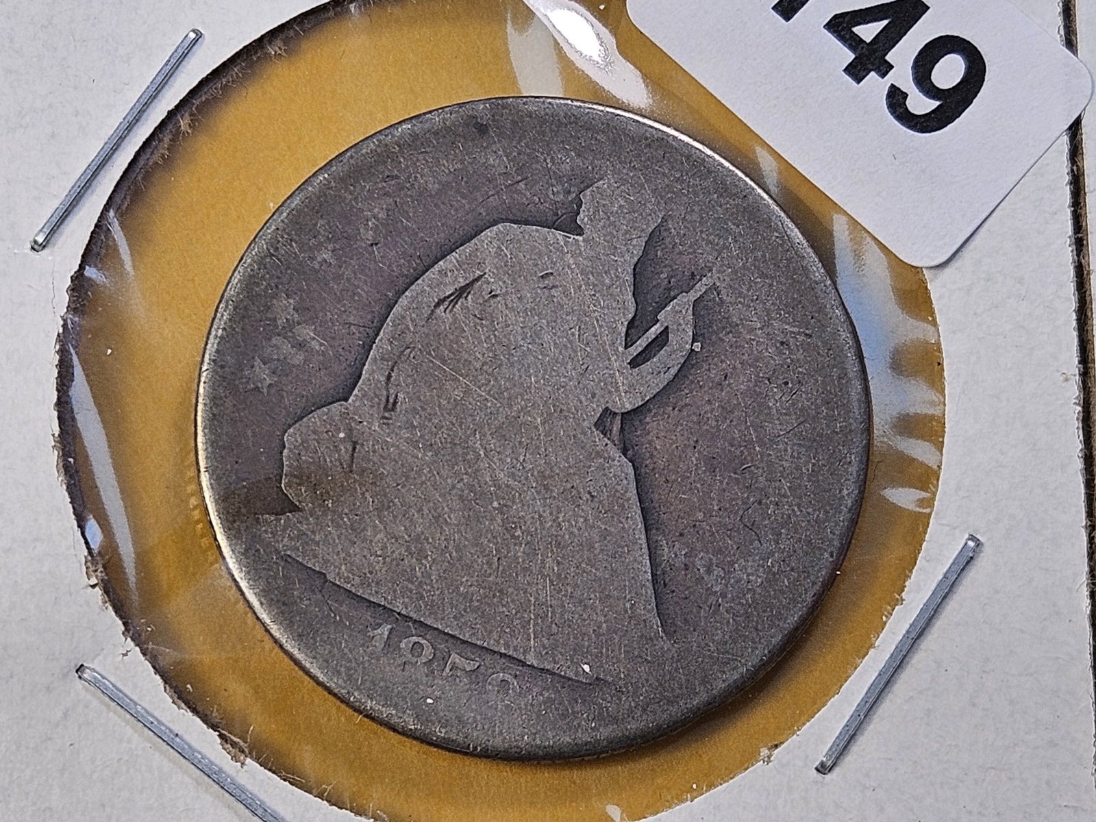 Two Circulated Seated Liberty Silver Half Dollars - 2