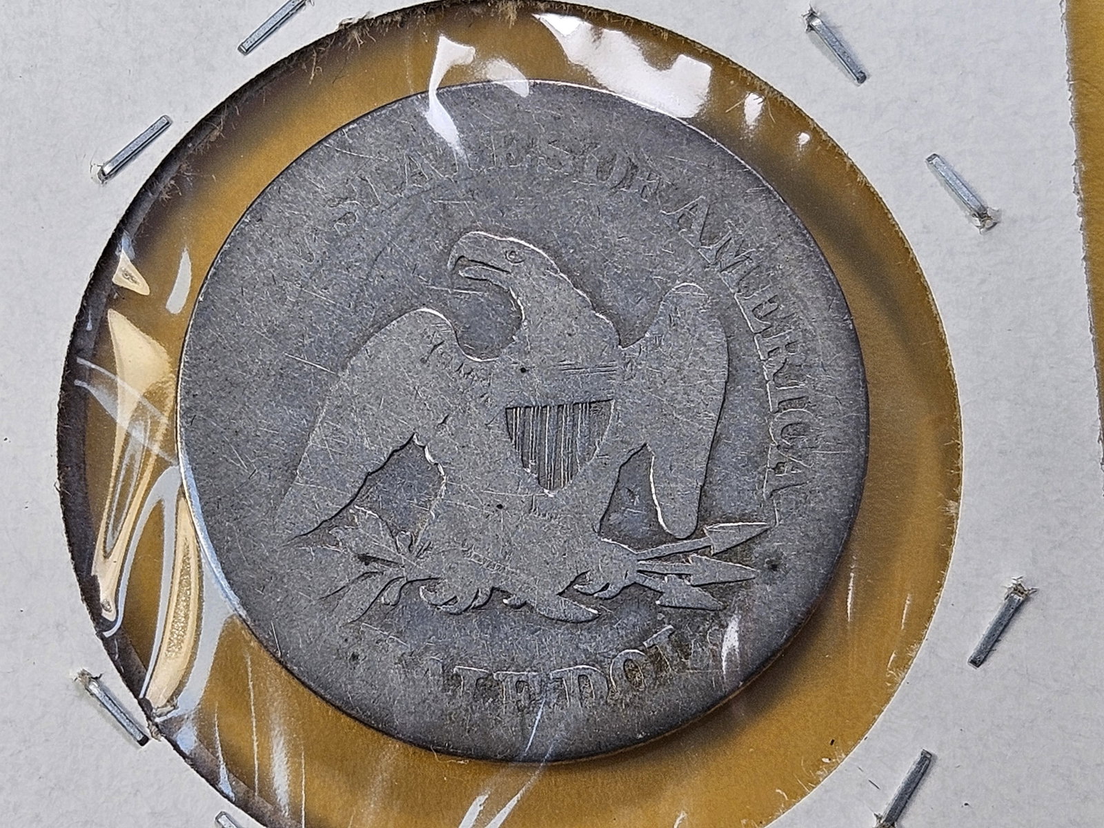 Two Circulated Seated Liberty Silver Half Dollars - 6