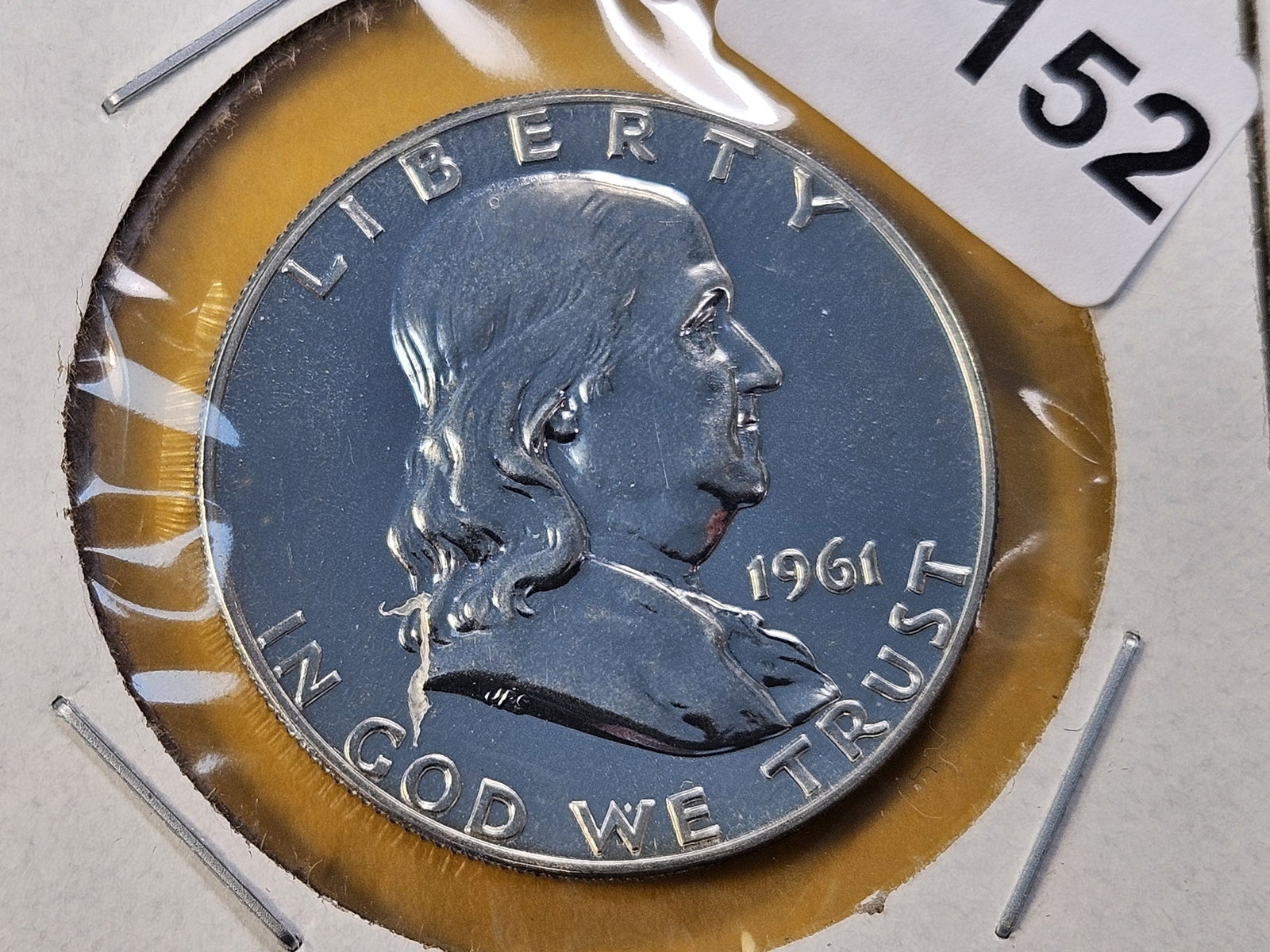 Two GEM Proof Franklin Silver Half Dollars - 2