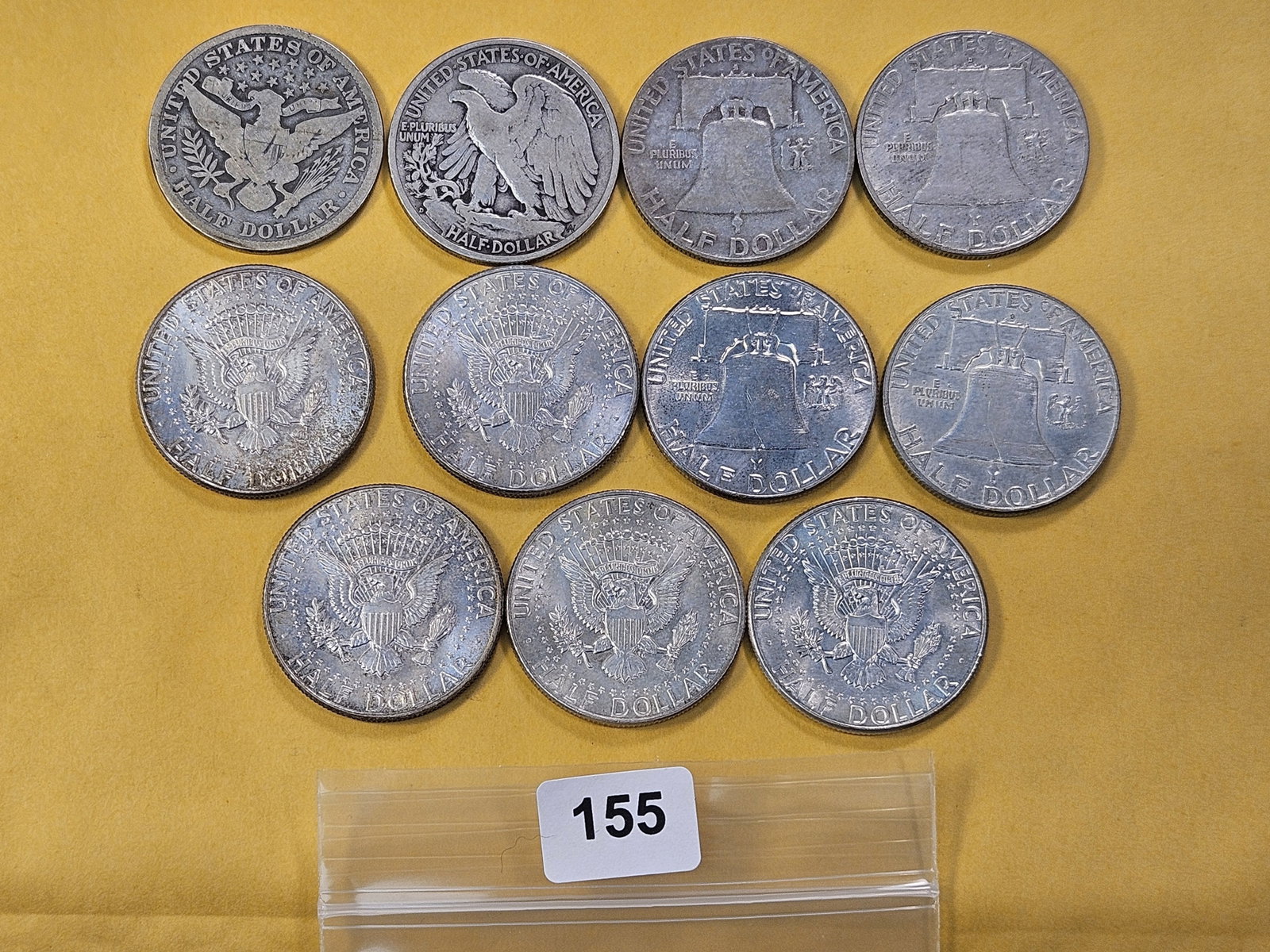 Eleven Circulated Silver Half Dollars - 3