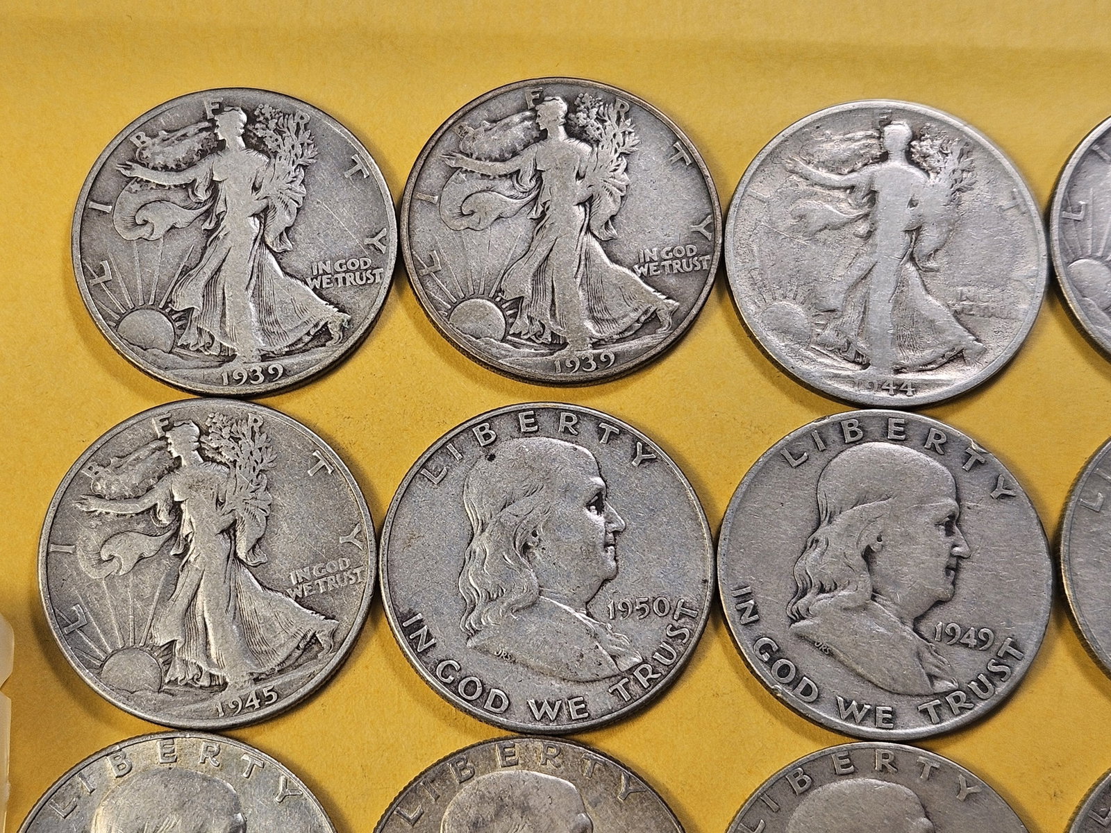 Full Roll! Twenty US Silver Half Dollars - 2
