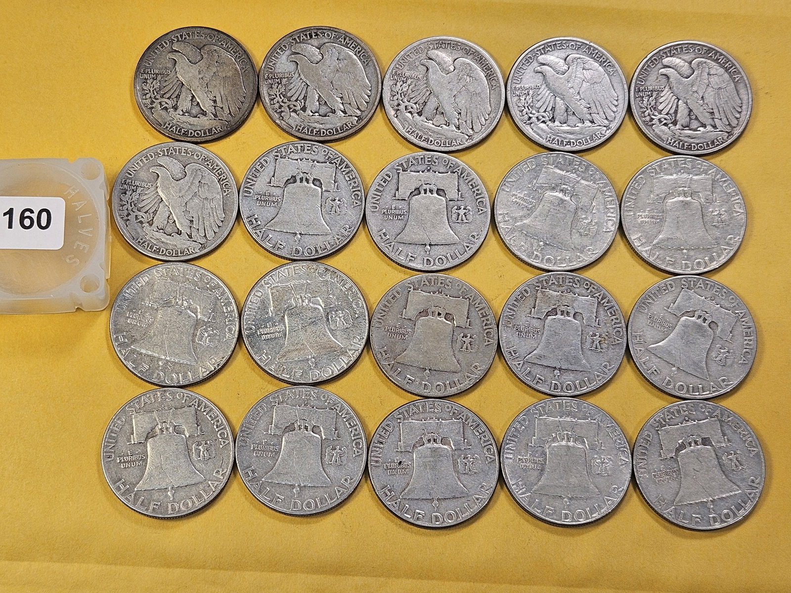Full Roll! Twenty US Silver Half Dollars - 6