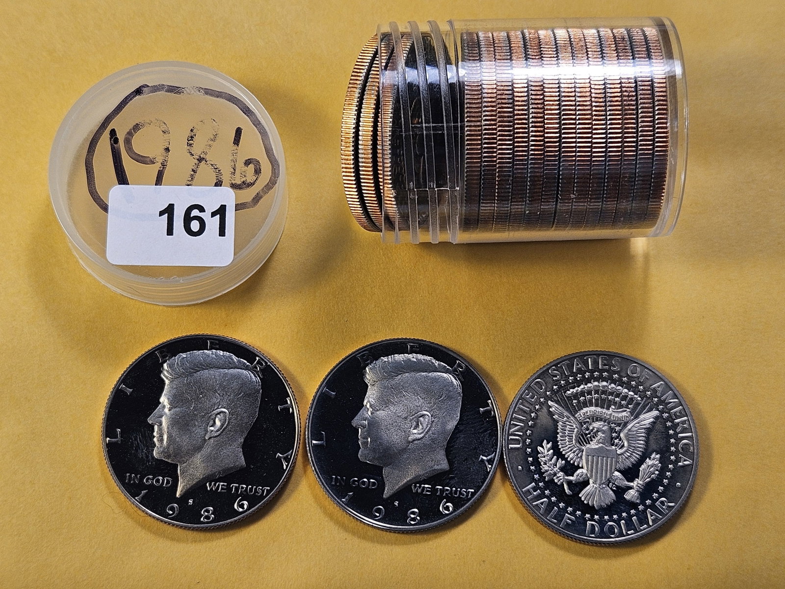 Full Roll of 1986 GEM Proof Kennedy Half Dollars - 2