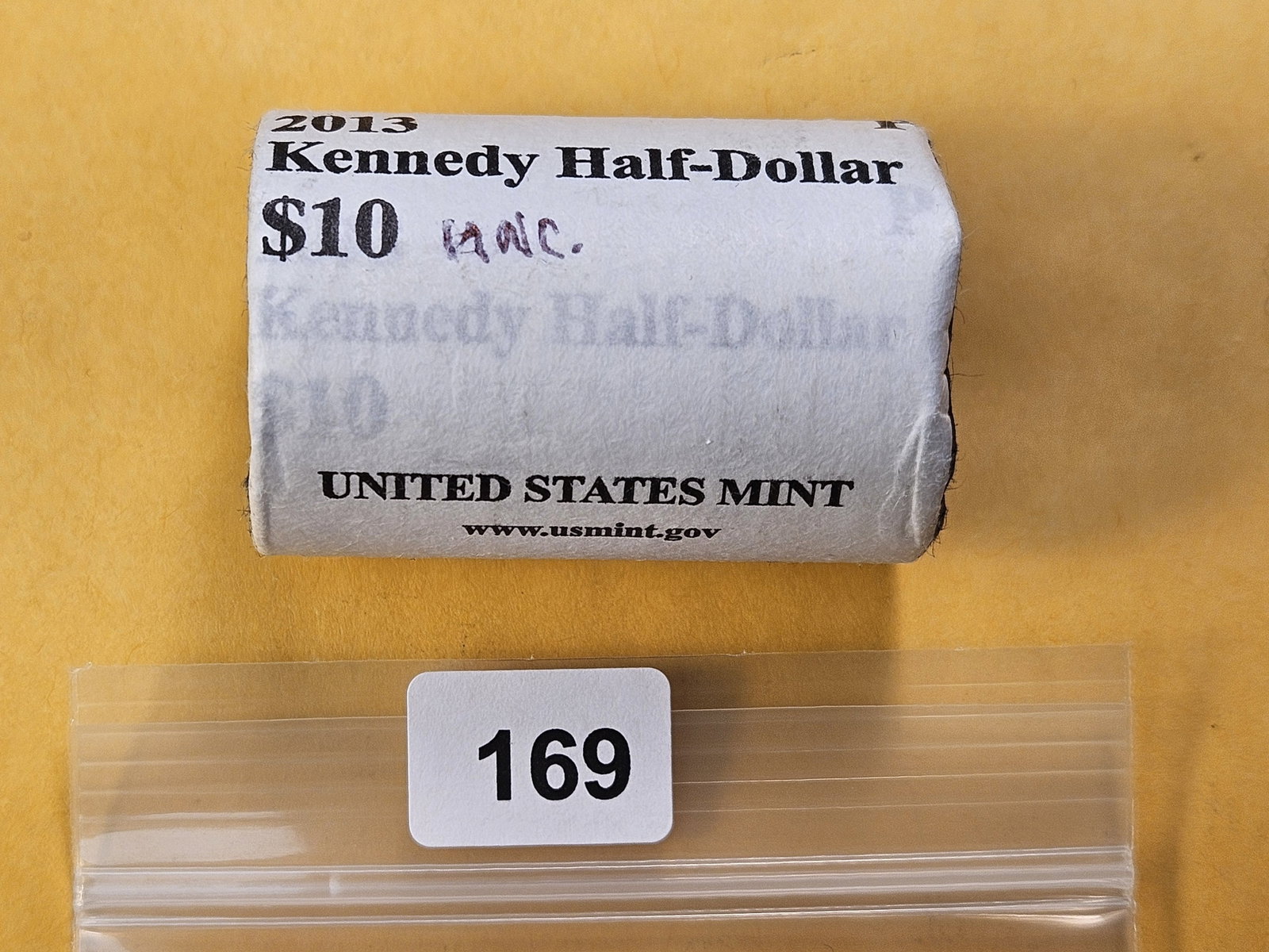 Full Roll of 2013-D Kennedy Half Dollars: In Original Mint Wrap