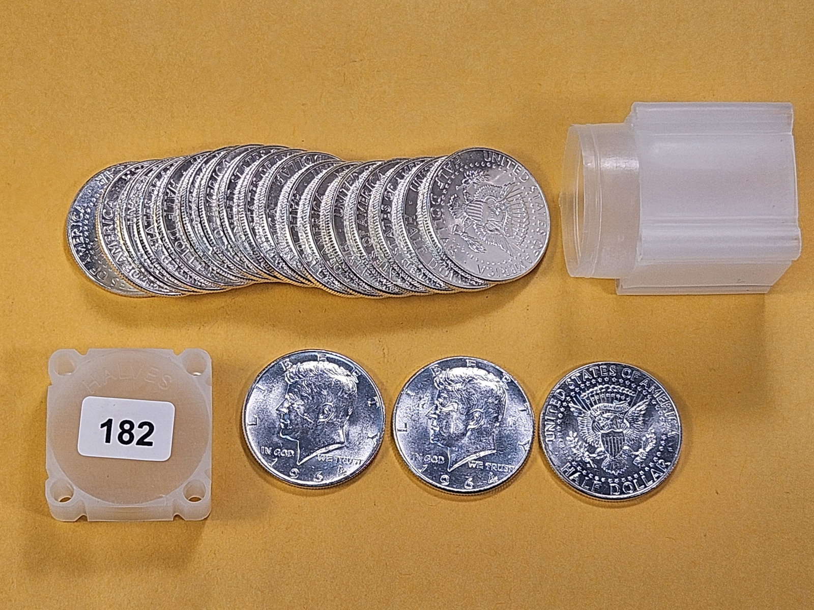 Full Roll! Twenty 1964 Kennedy Silver Half Dollars - 2