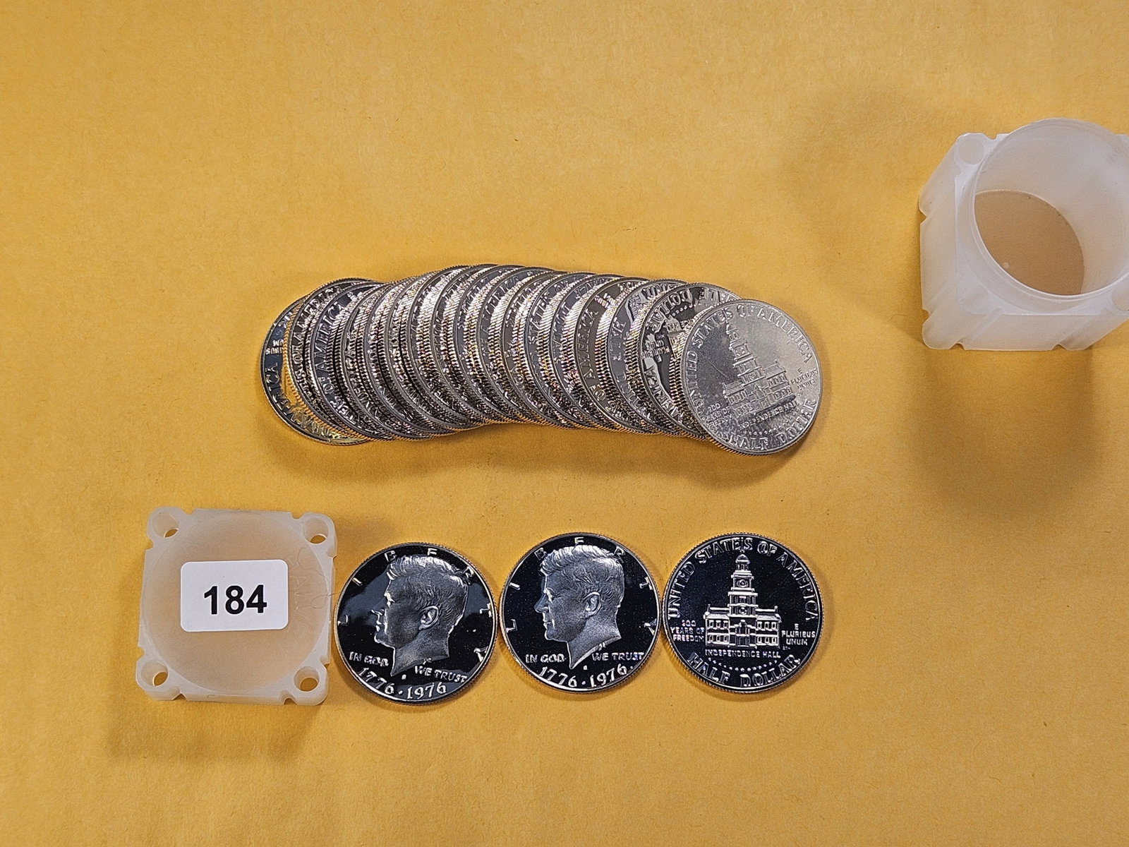 Full Roll of 1976-S Proof Kennedy Silver Half Dollars - 2