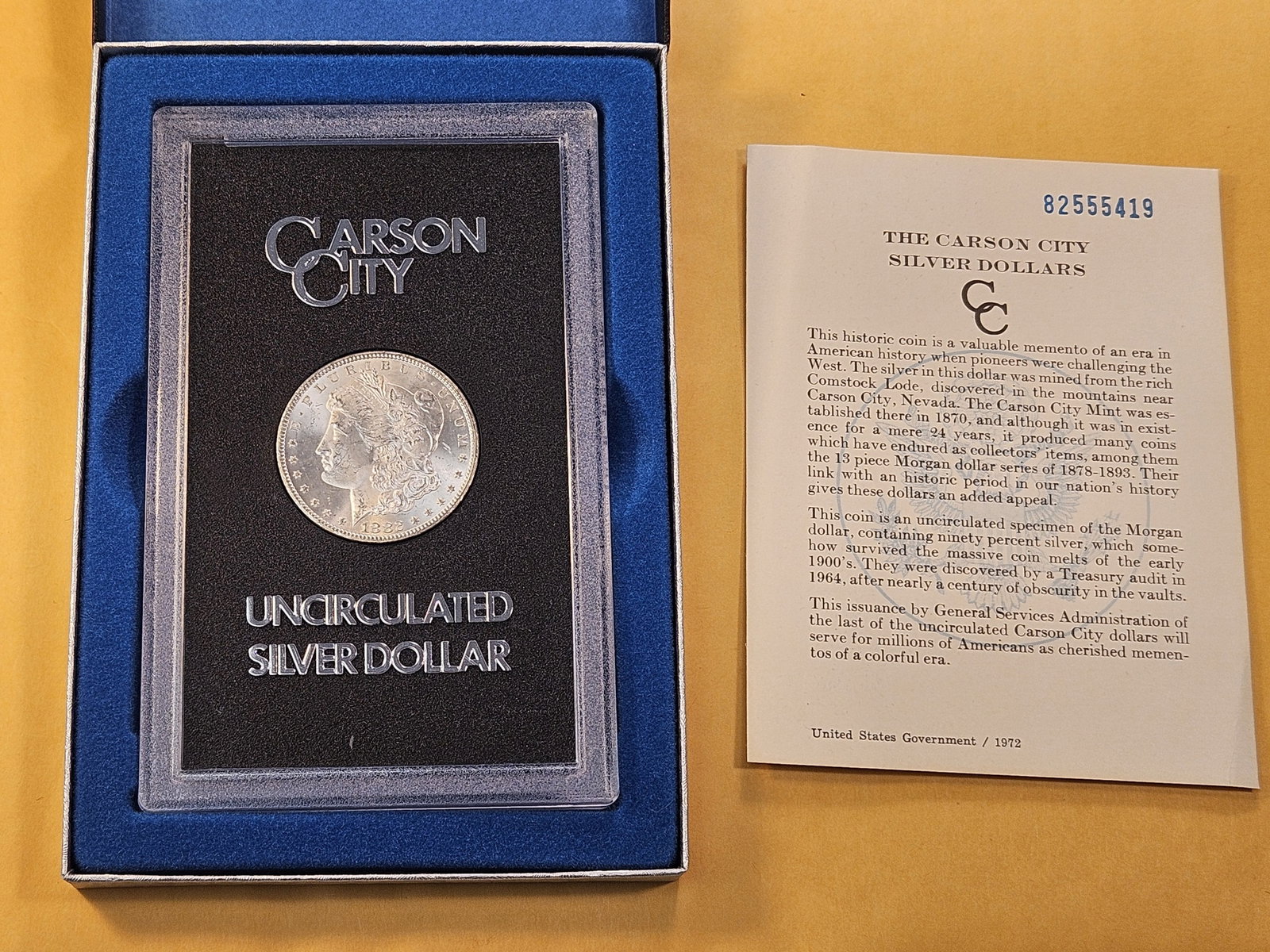 KEY DATE! Brilliant Uncirculated 1882-CC Morgan Silver Dollar - 2