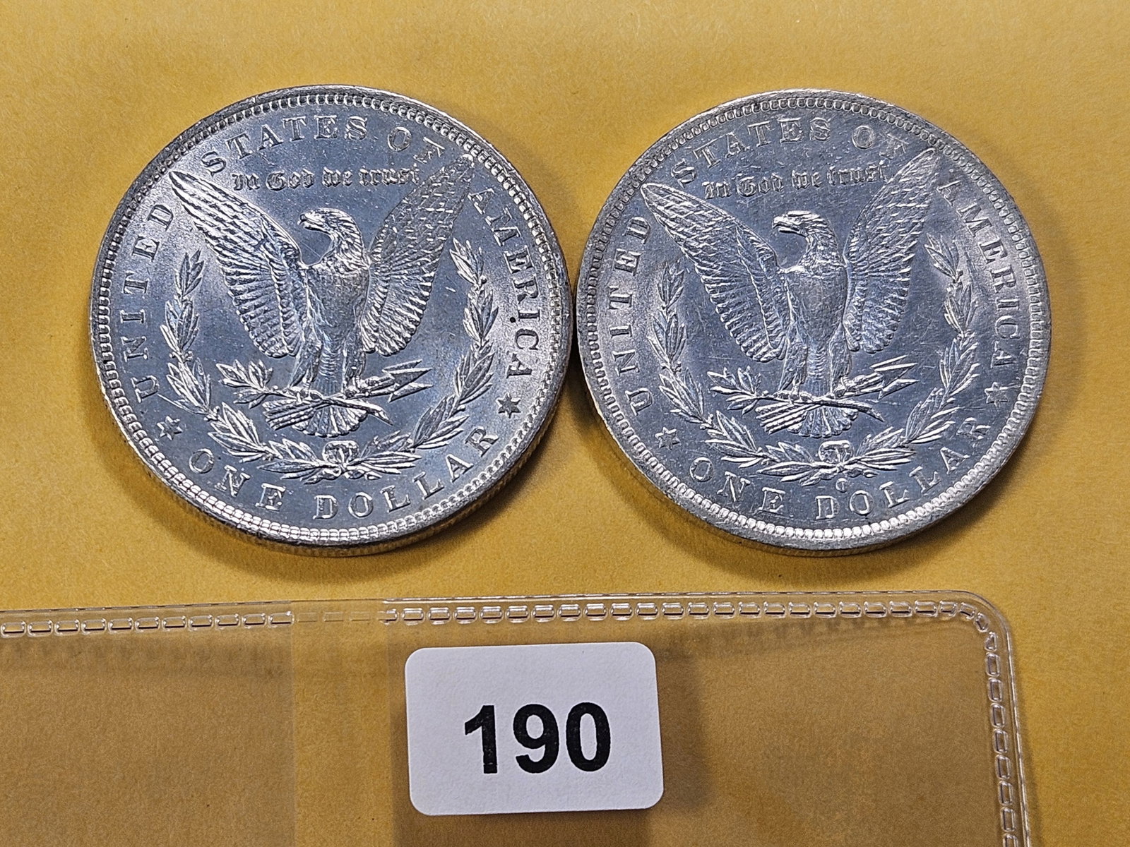Two About Uncirculated Morgan Silver Dollar - 3
